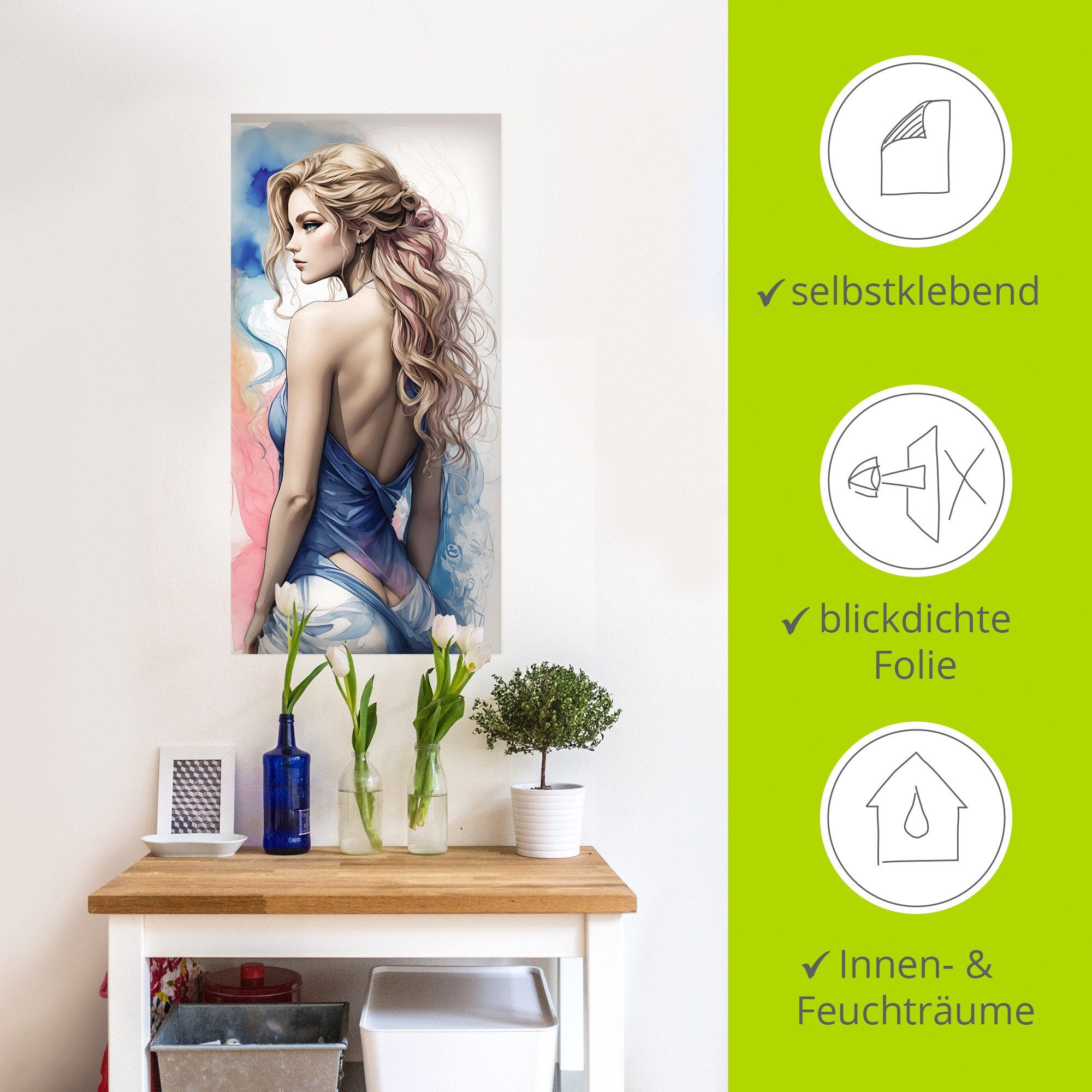 Artland Wandbild Die Schönheit einer Frau V, Erotische Bilder (1 St), als Alubild, Leinwandbild, Poster, Wandaufkleber in verschied. Größen