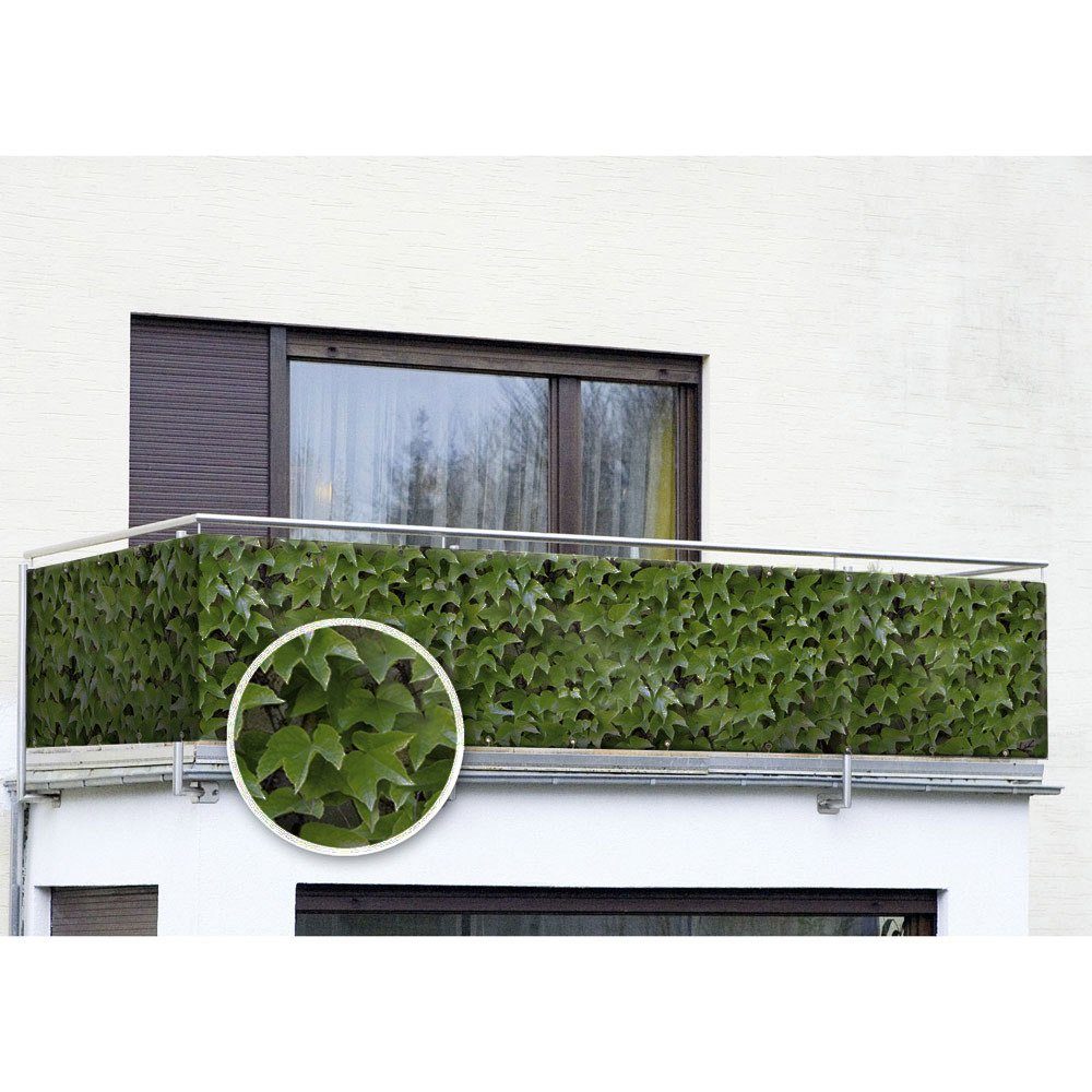 WENKO Balkonsichtschutz Wilder Wein LxH 500x85 cm, für Balkon und