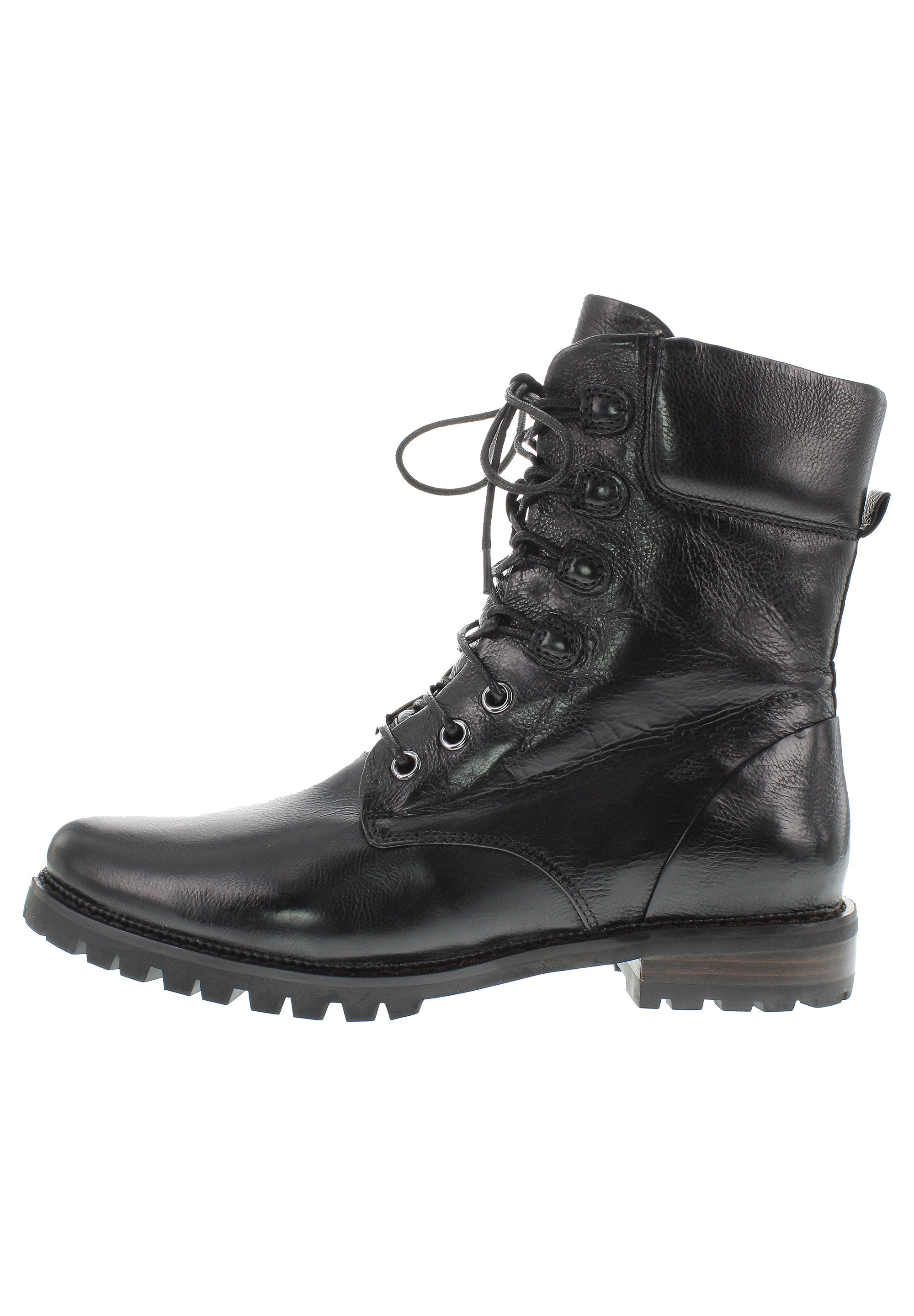 NYSSA - Feminine Stiefelette mit echt Lammfell Futter Schnürstiefelette