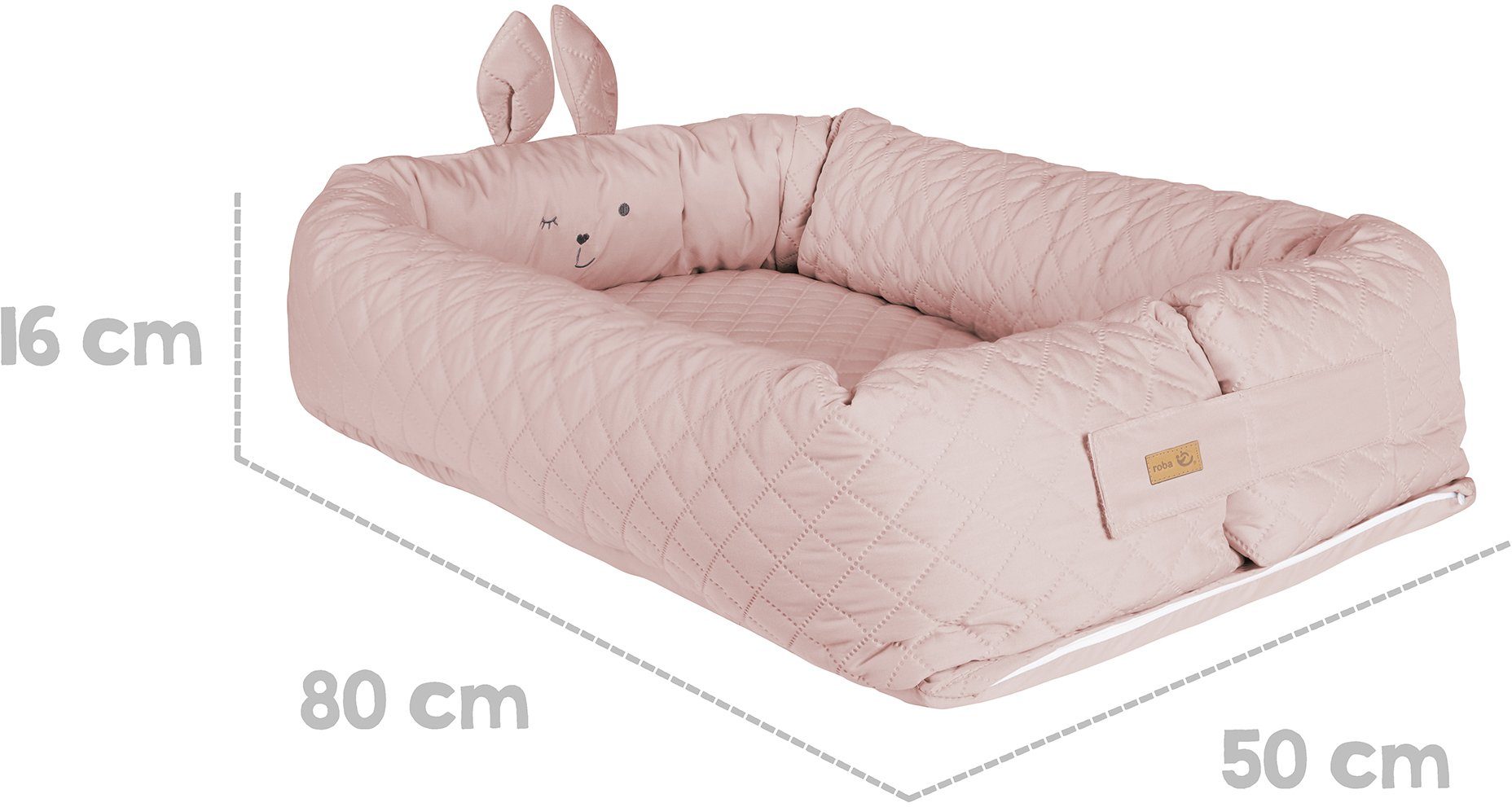 roba® Kuschelnest Babylounge, roba style, Lily, rosa, 3in1