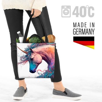 VOID Henkeltasche (1-tlg), Einhorn Pferd Fabelwesen Regenbogen Blumen Rosa Mädchen Pferd Spielze