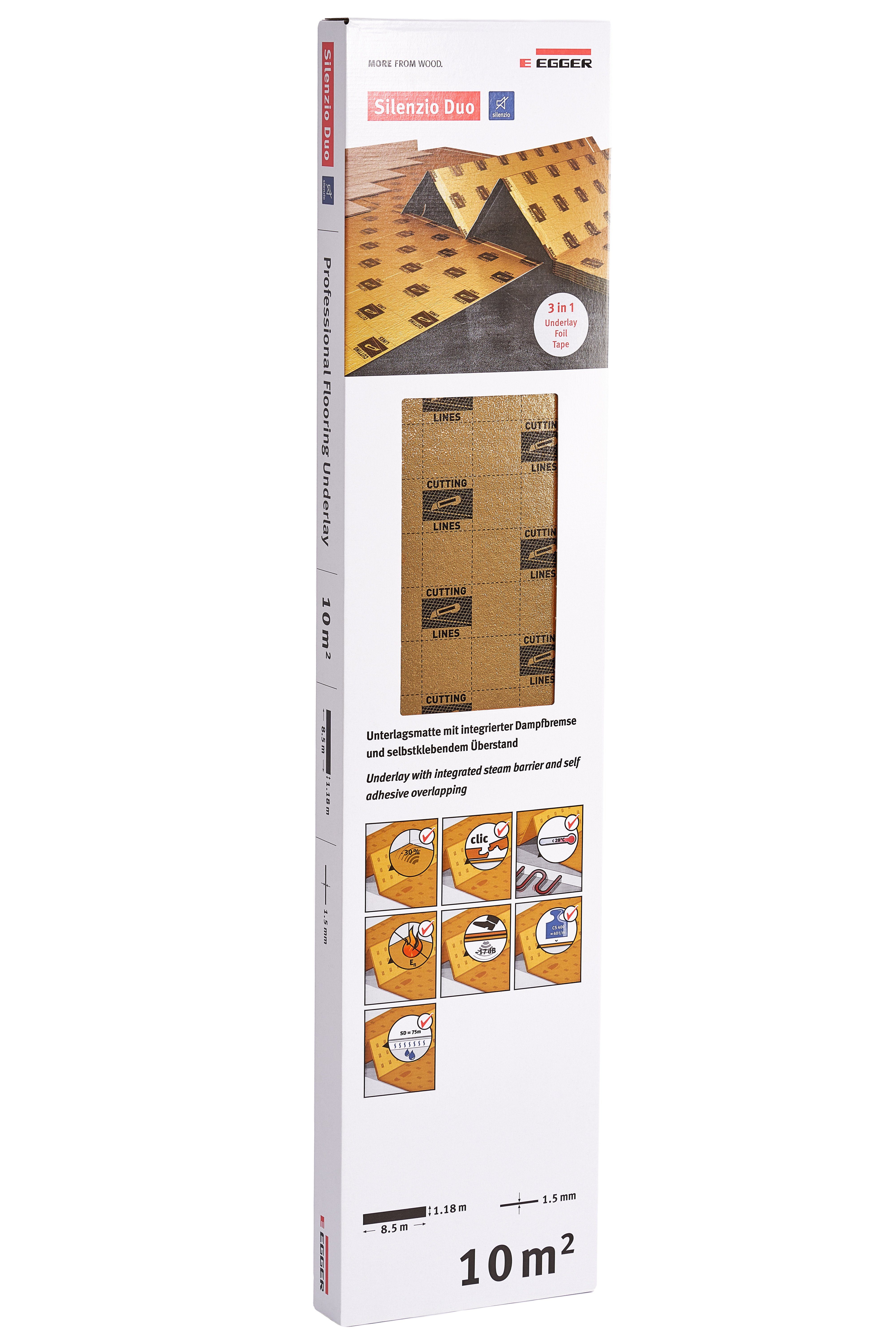 EGGER Trittschalldämmplatte EGGER Laminat Unterlagsmatte Silenzio günstig online kaufen