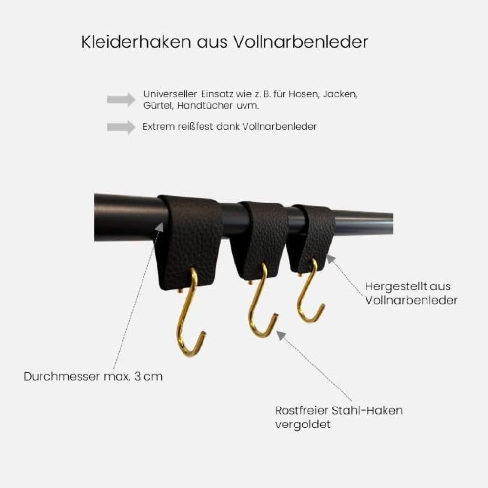 RSR Hangers Kleiderhaken Lederhaken Lederband für günstig online kaufen