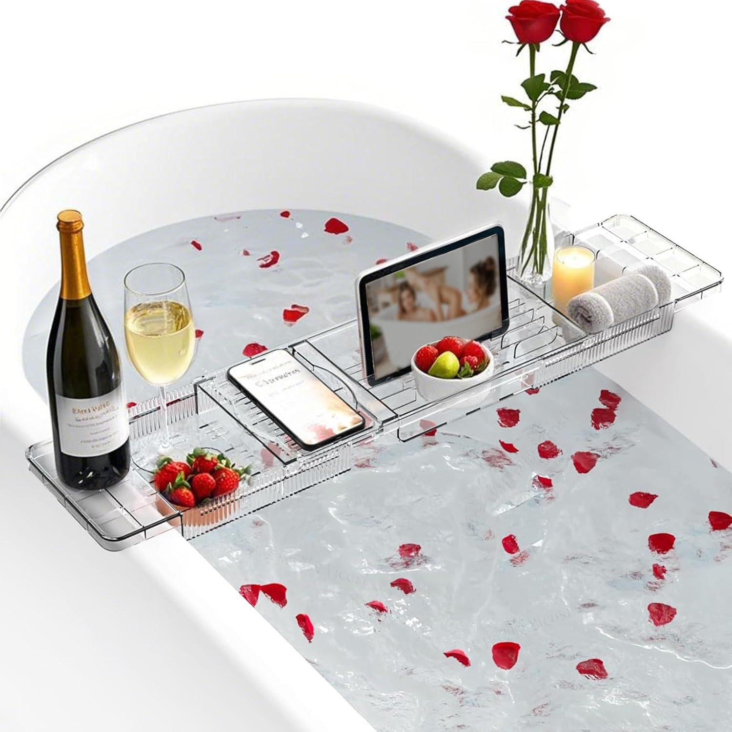 Refined Living Badewannenablage Badewannentablett, Ausziehbare, Badewannen günstig online kaufen