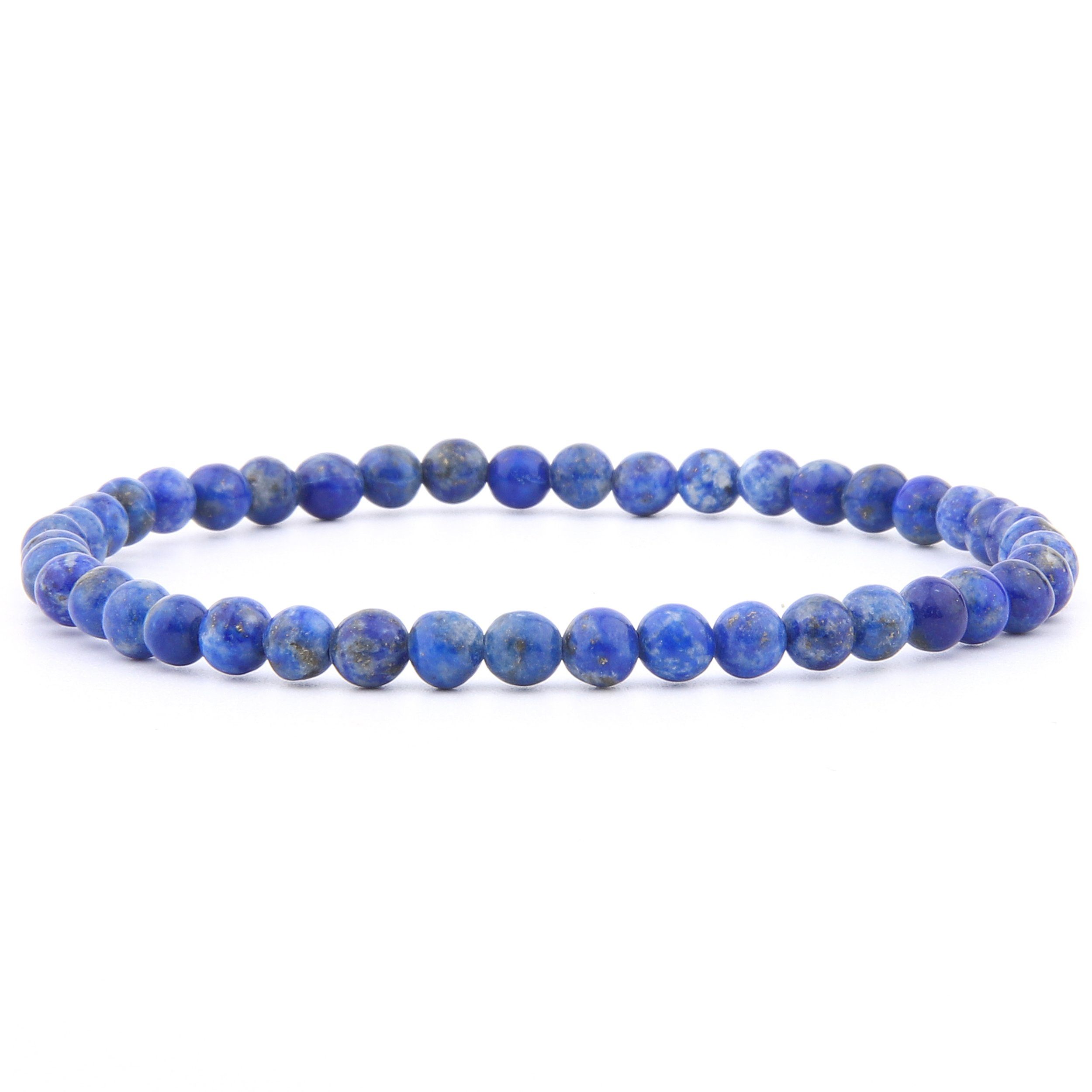 Vascavi Armband Lapislazuli Edelstein in Naturstein, Chakrastein, Made mm Germany, 4 Perlenarmband