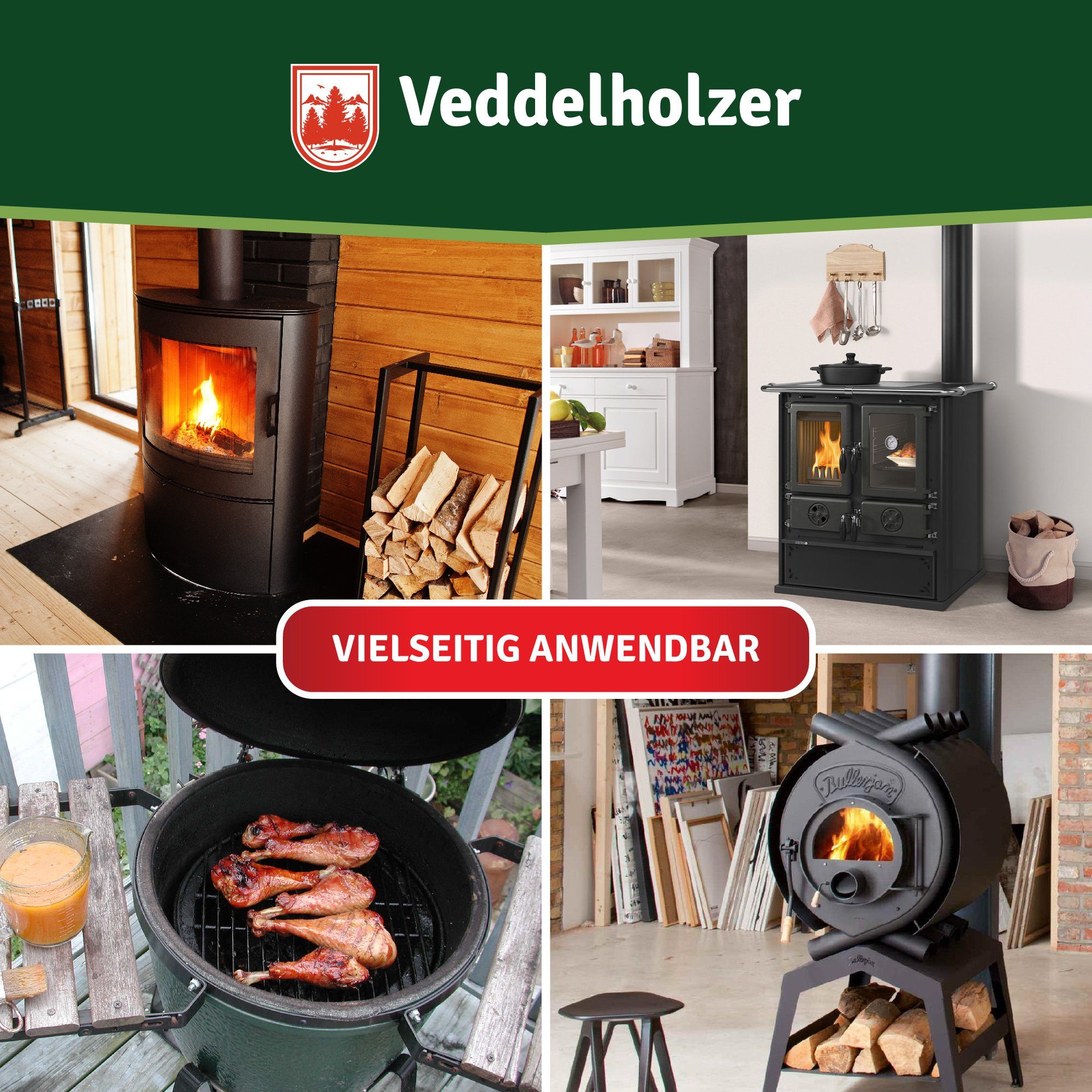 Veddelholzer Dichtungsband Ø6-14mm Ofendichtband Set Ofendichtung Kamindichtung Kaminofen Zubehör, (Backofen Dichtung, Ofendichtschnur für Kaminofen, Öfen), Inkl. Hochtemperaturkleber, Handschuhe, Hülsen und Anleitung
