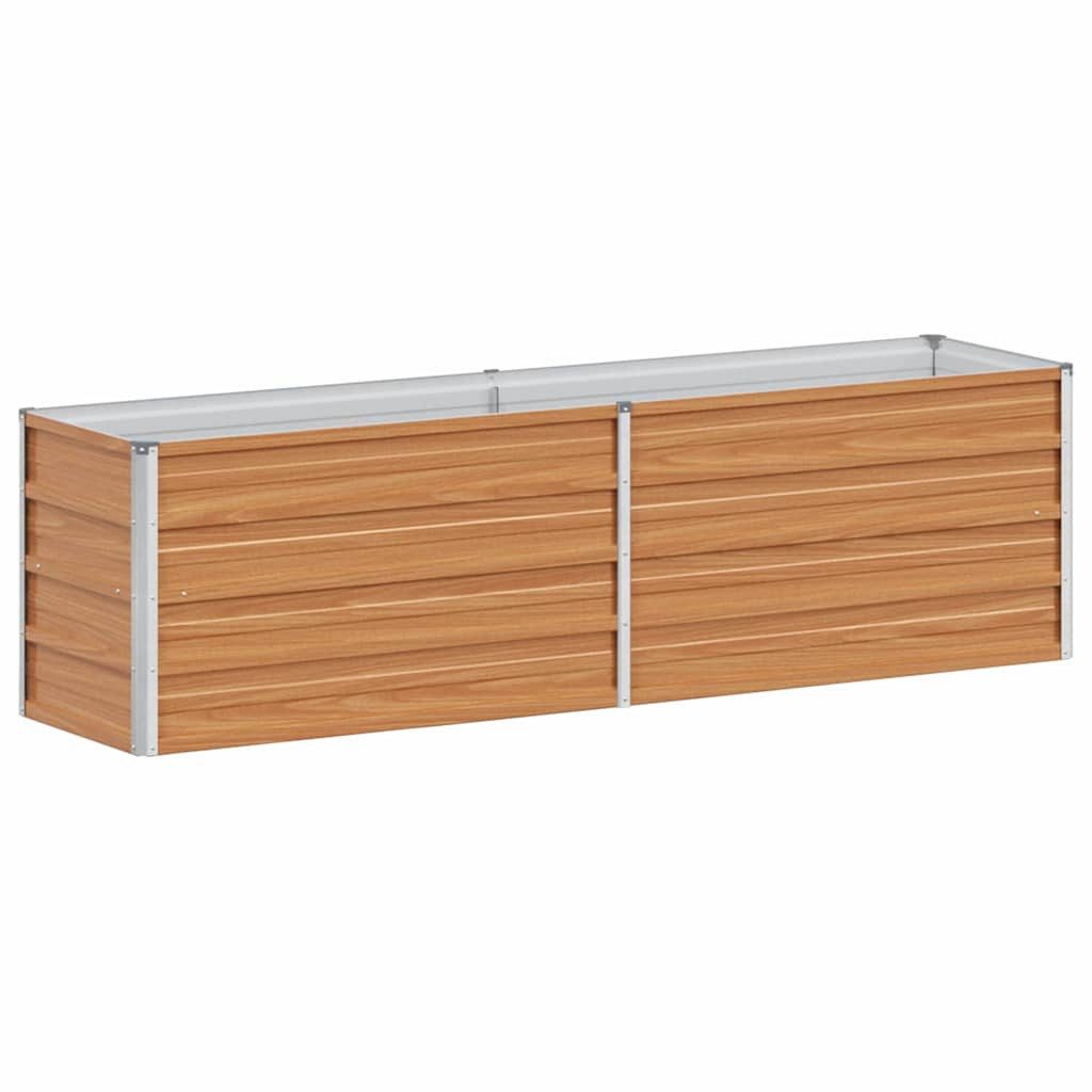vidaXL Hochbeet Hochbeet Hellbraun 160 x 40 x 45 cm Verzinkter Stahl (1 St)