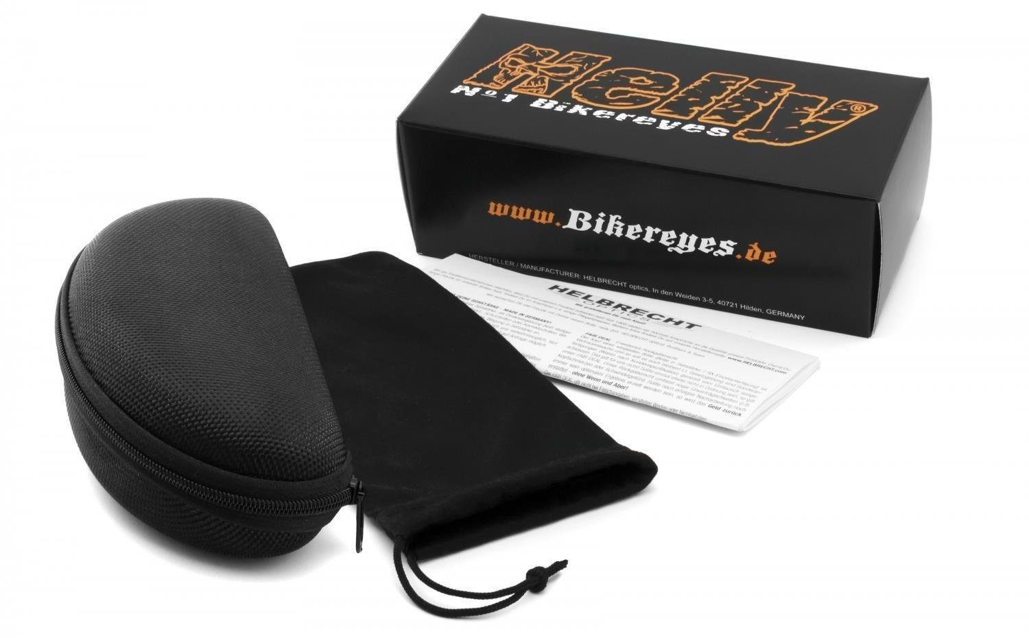Helly - No.1 Bikereyes Motorradbrille eagle, inkl. 3 Paar Wechselgläser, Band und Bügel