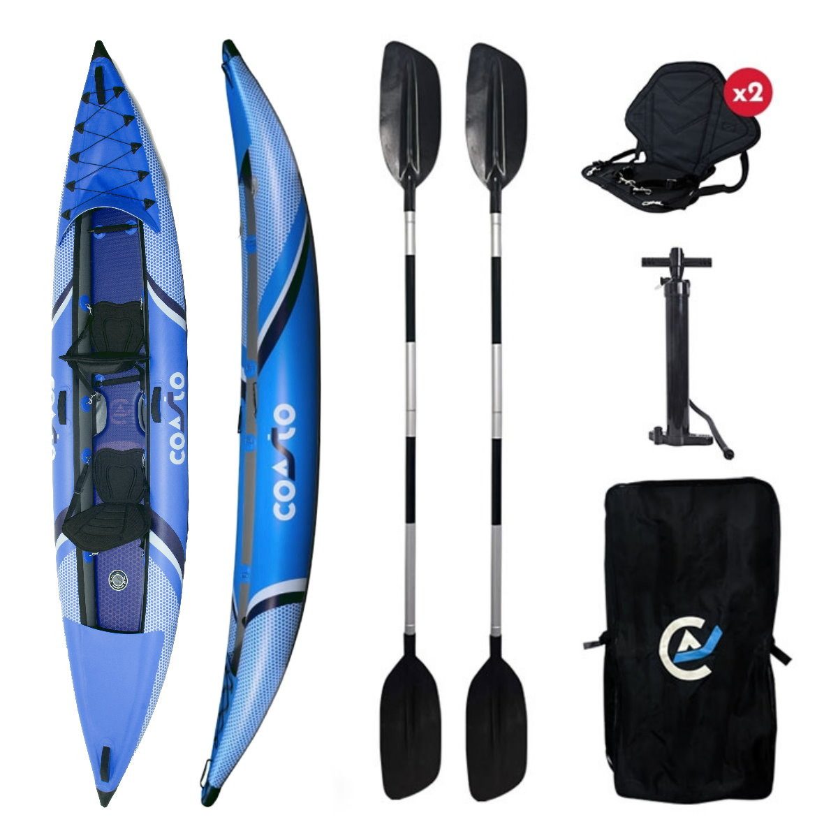 Tourenkajak WattSUP Coasto Lotus Personen Kajak aufblasbar Drop-Stich Kanu Boot