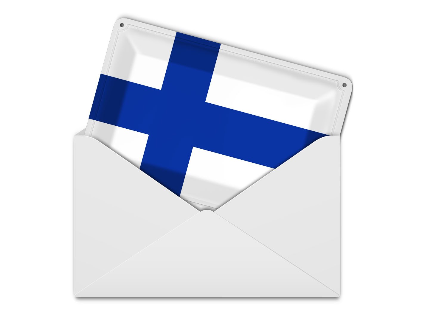 Femer GmbH Postkarte Flagge Finnlands 14x10 cm flag of Finland, unfrankiert