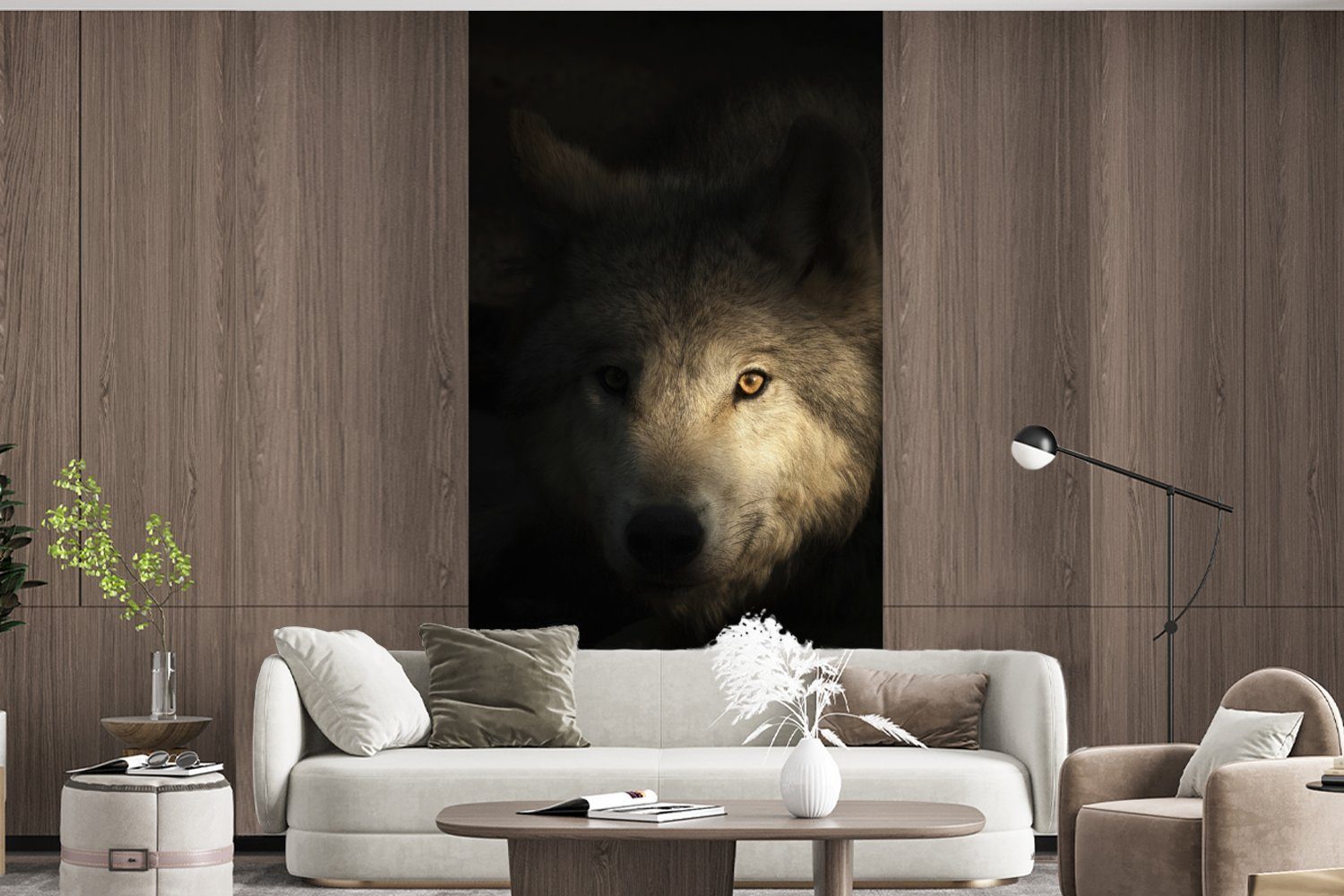 MuchoWow Fototapete Porträt eines arktischen Vliestapete Küche, Wolfs, Fototapete Matt, bedruckt, (2 Wohnzimmer für Schlafzimmer St)