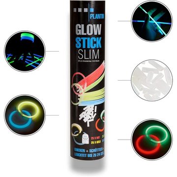 PLANTIN Knicklicht Glow Stick Slim, 20 cm, 200 Stück, inkl. Verbindungsstücke, Leuchtstäbe