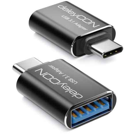 deleyCON deleyCON 2x USB3.1 Adapter USB C zu USB A-Buchse 5Gbit/s OTG USB-Adapter
