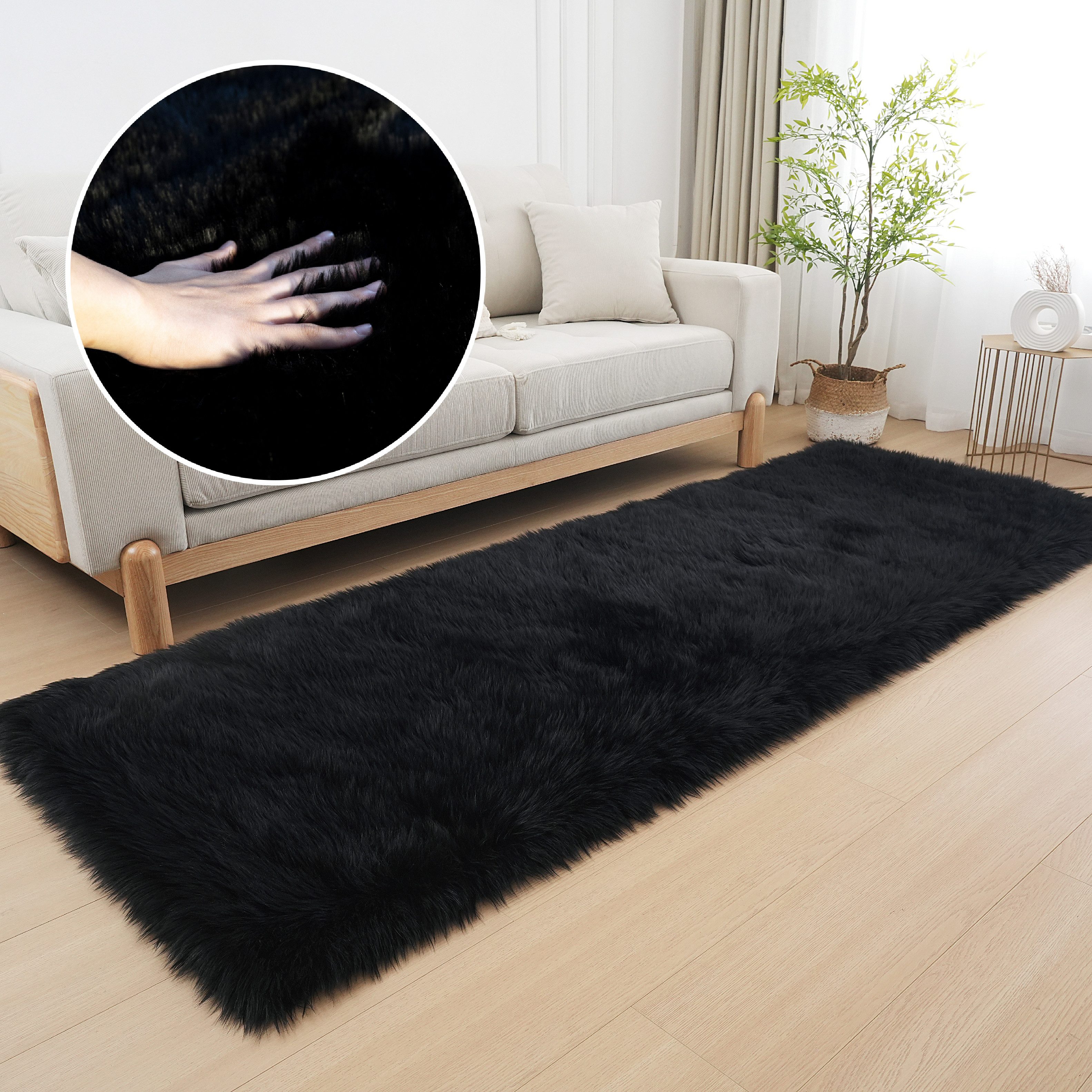 Fellteppich Dena, Hochflor Teppiche