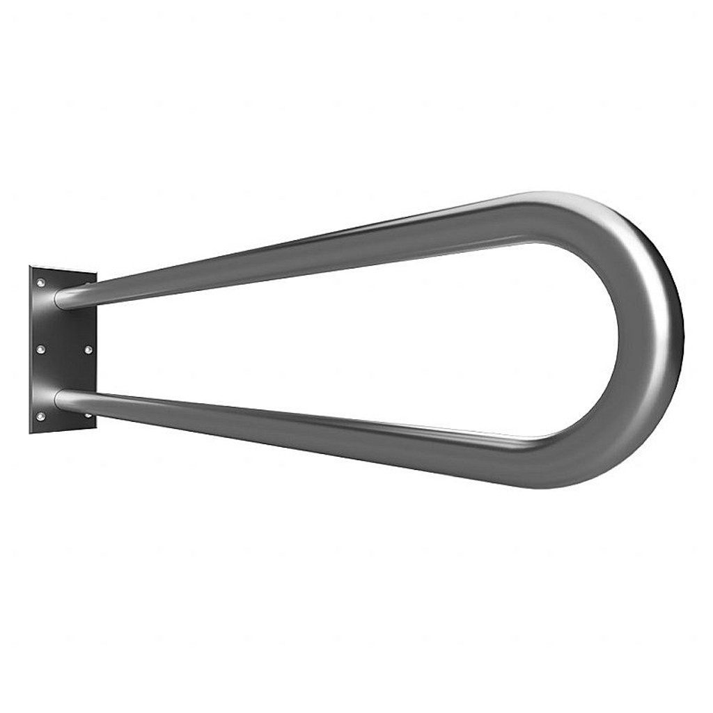 BRILLANTBAD® Stützklappgriff BELP Stützgriff U-Form Edelstahl gebürstet für Bad & WC >> Bohren