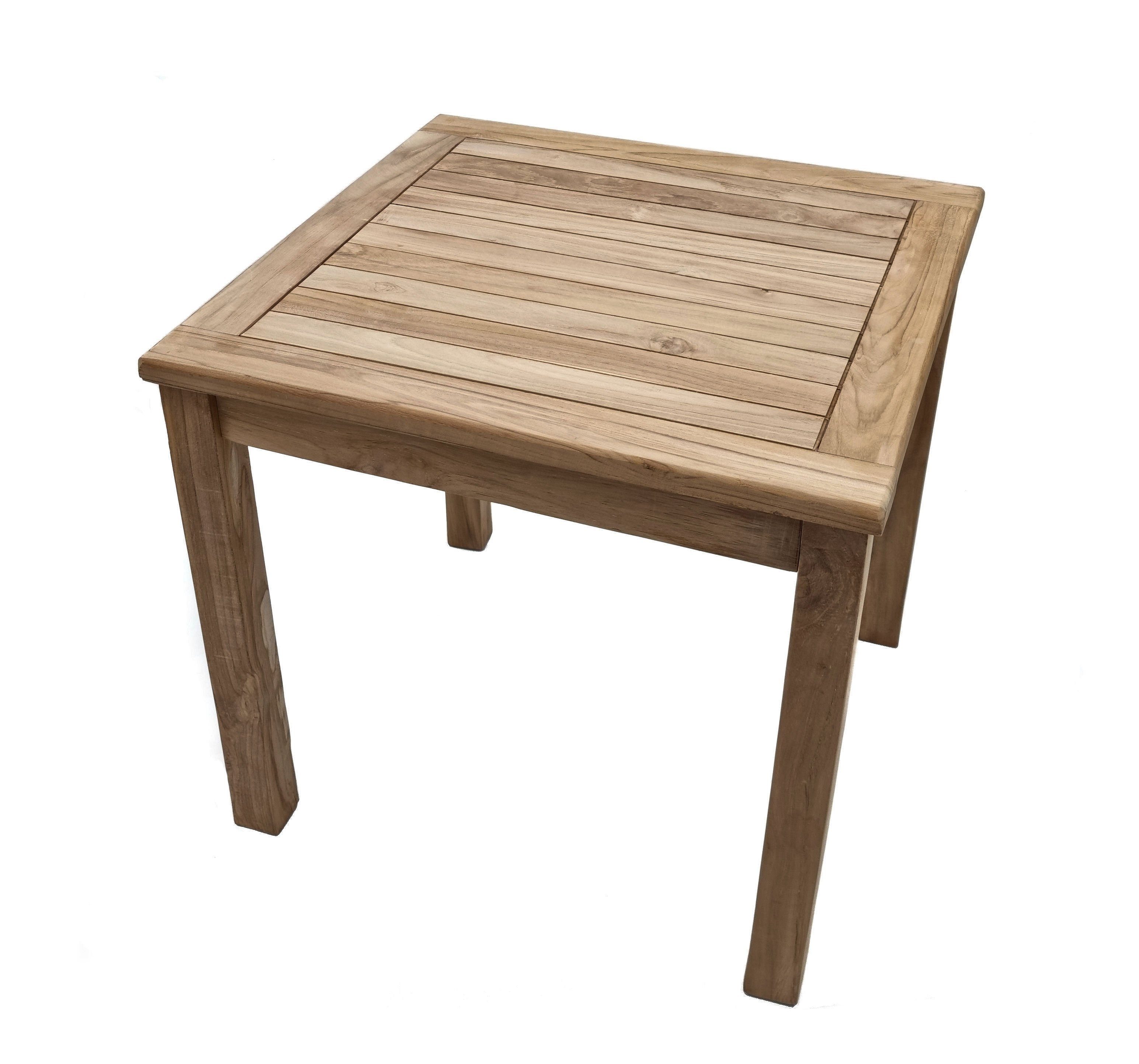 Spetebo Gartentisch Teakholz Beistelltisch - 50 x 50 cm (Stück, 1-St., Holztisch), massiver Couch- und Blumentisch
