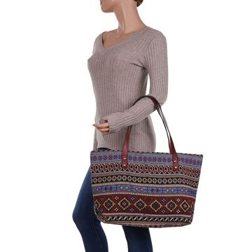 Ital-Design Shopper Mittelgroße, Damentasche Tragetasche Handtasche