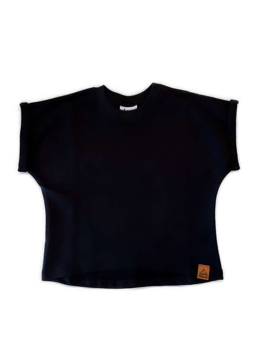 Schwarz - - aus & Kleinkinder Babys Oversize-Shirt Lounis T-Shirt - Kindershirt Baumwolle