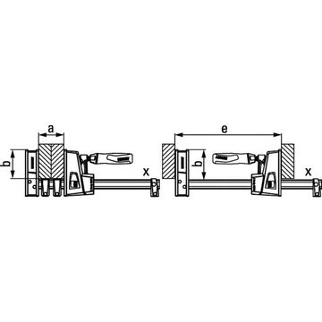 Bessey Schraubzwinge Korpuszwinge REVO KRE Bessey KRE30-2K Ausladungs-Maße: 95 mm