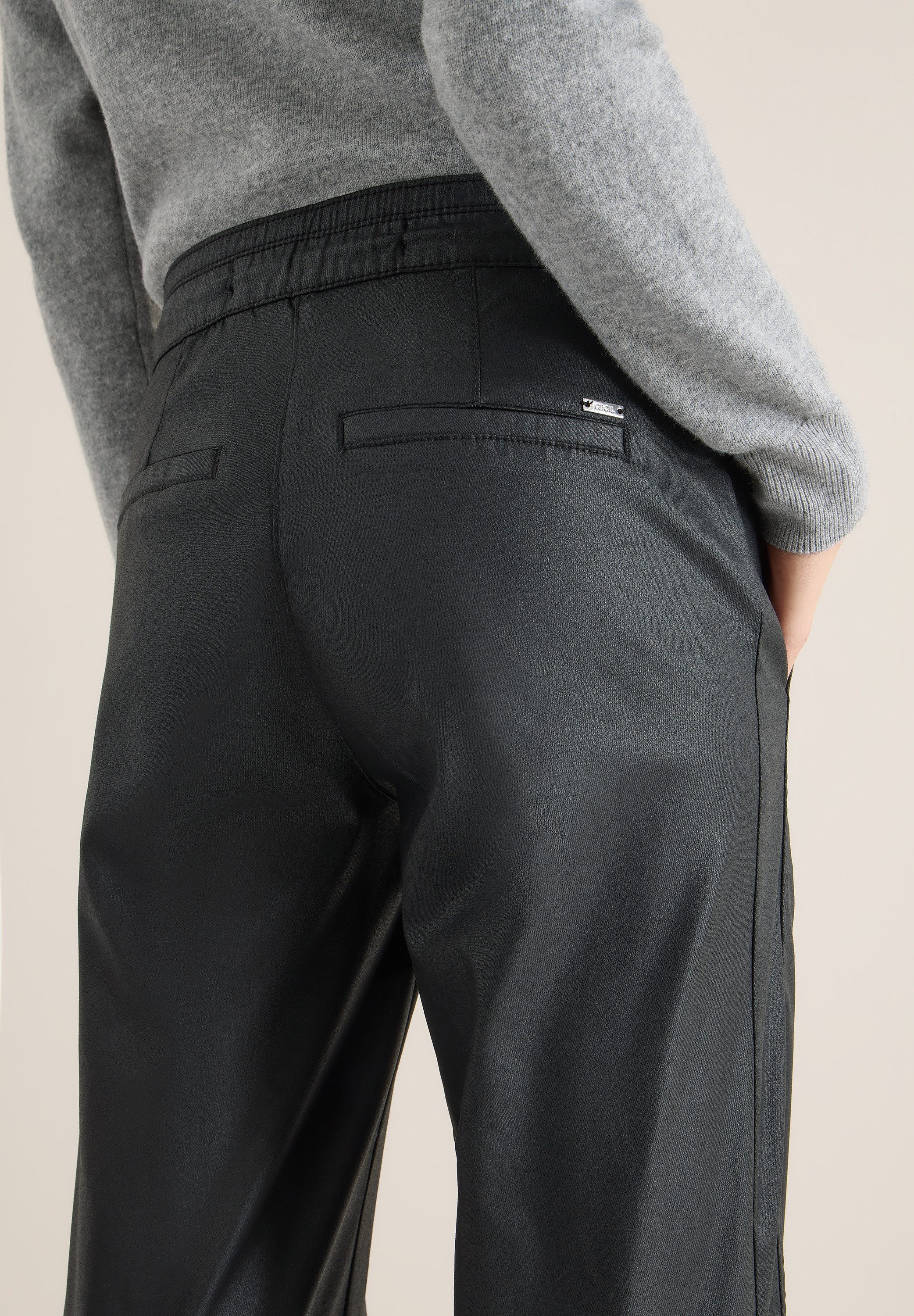 CECIL Schlupfhose Style NEELE im Leder-Look