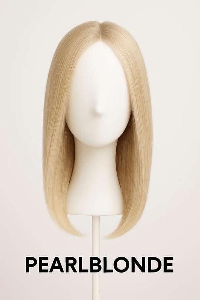 NOGI Echthaarperücke NOGI Luxe Flow, Mittellanger Sleek-Schnitt, 35-40 cm, echtes Haar, Monofilament