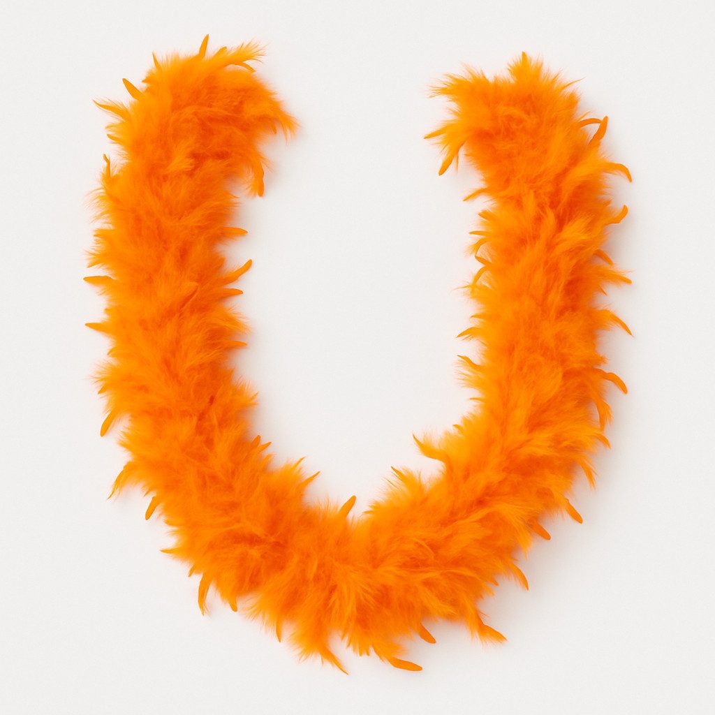 Boland Kostüm-Flügel Federboa Orange 180 cm 85% Federn 15% Baumwolle Kostüm Zubehör, Flauschig, farbenfroh, vielseitig kombinierbar