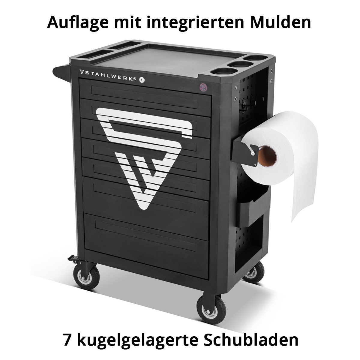 STAHLWERK Werkstattwagen Werkstattwagen FALCON mit 7 Schubladen, abschließbar Montagewagen, (1-tlg)