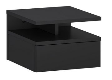 Feldmann-Wohnen Nachttisch T01 (T01, 1-St., Nachtkonsole), 32x35x23cm schwarz