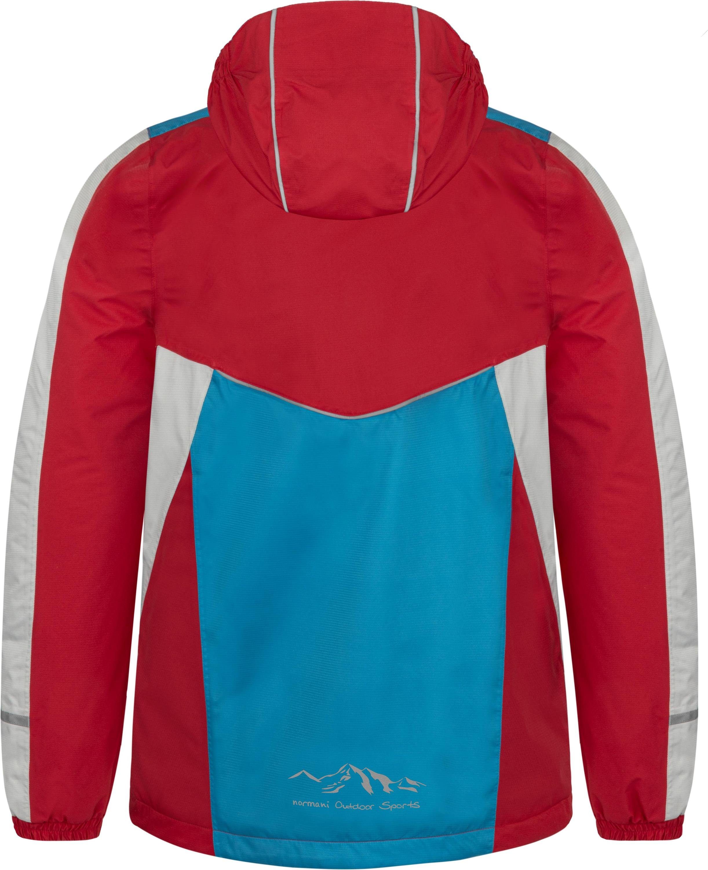 normani Regenjacke Kinder Regenjacke Puyallup Wasserdichte Sommerjacke, ungefütterte Outdoorjacke mit Reflektoren
