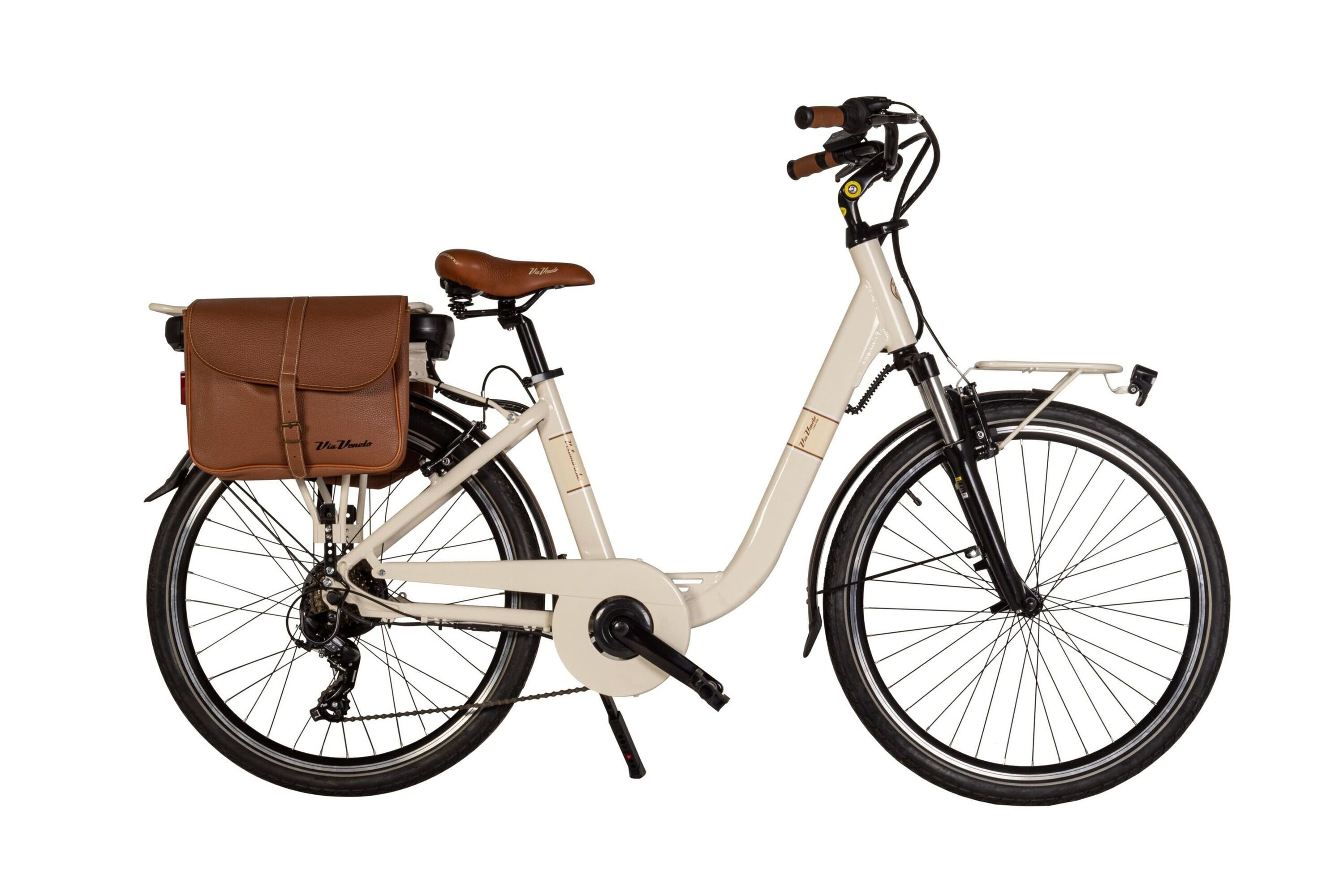 VENICE - I love Italy E-Bike, 6 Gang Shimano, Kettenschaltung, Heckmotor, 468 Wh, Elektro-Citybike MONOTUBO CLASSIC Lady 26 Zoll