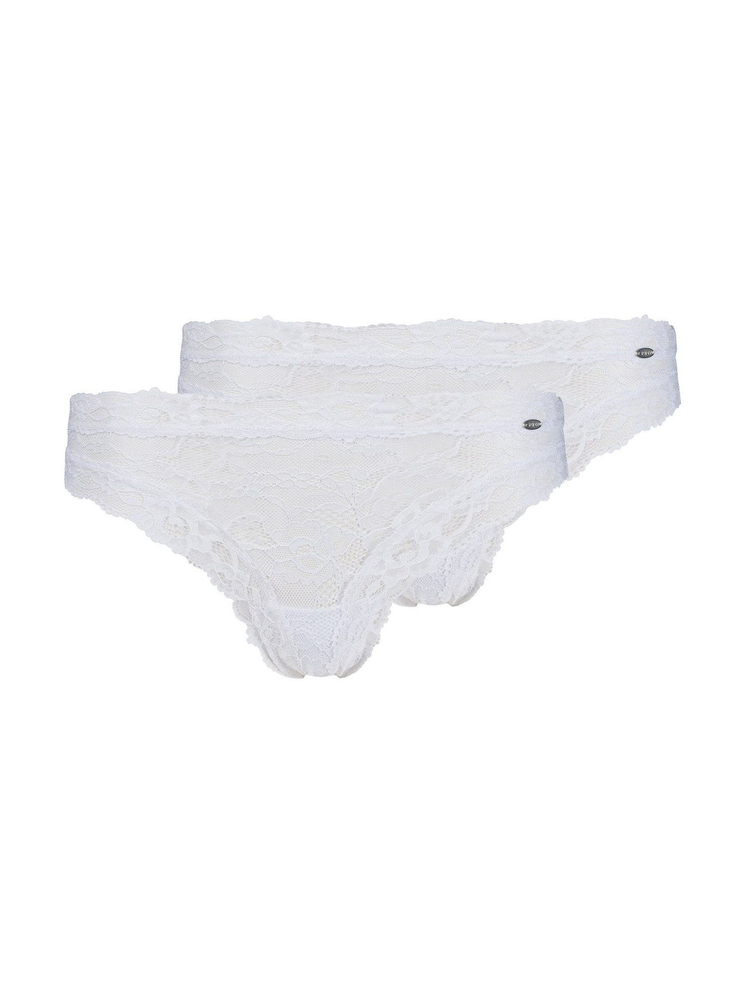 Skiny String Damen String 2er Pack SKINY ADVANTAGE Lace (Spar-Set, 2-St) Nahezu unsichtbar dank extraweicher Spitze, Unterwäsche im Doppelpack