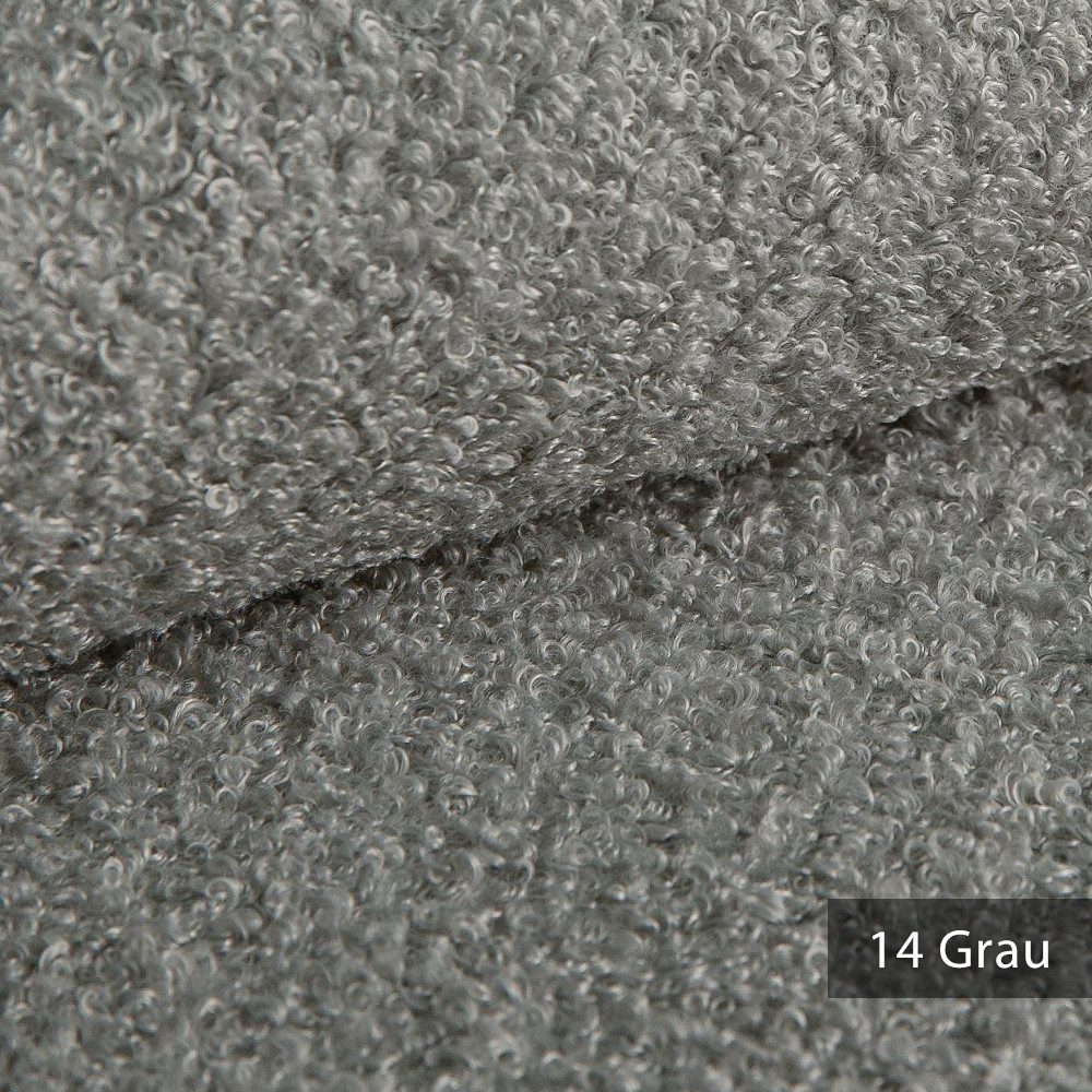 novely® Stoff CENTRO Bouclé Polsterstoff, Weich, pflegeleicht & robust, Wasser- und schmutzabweisend, voluminös, langlebig, Meterware, 1lfm