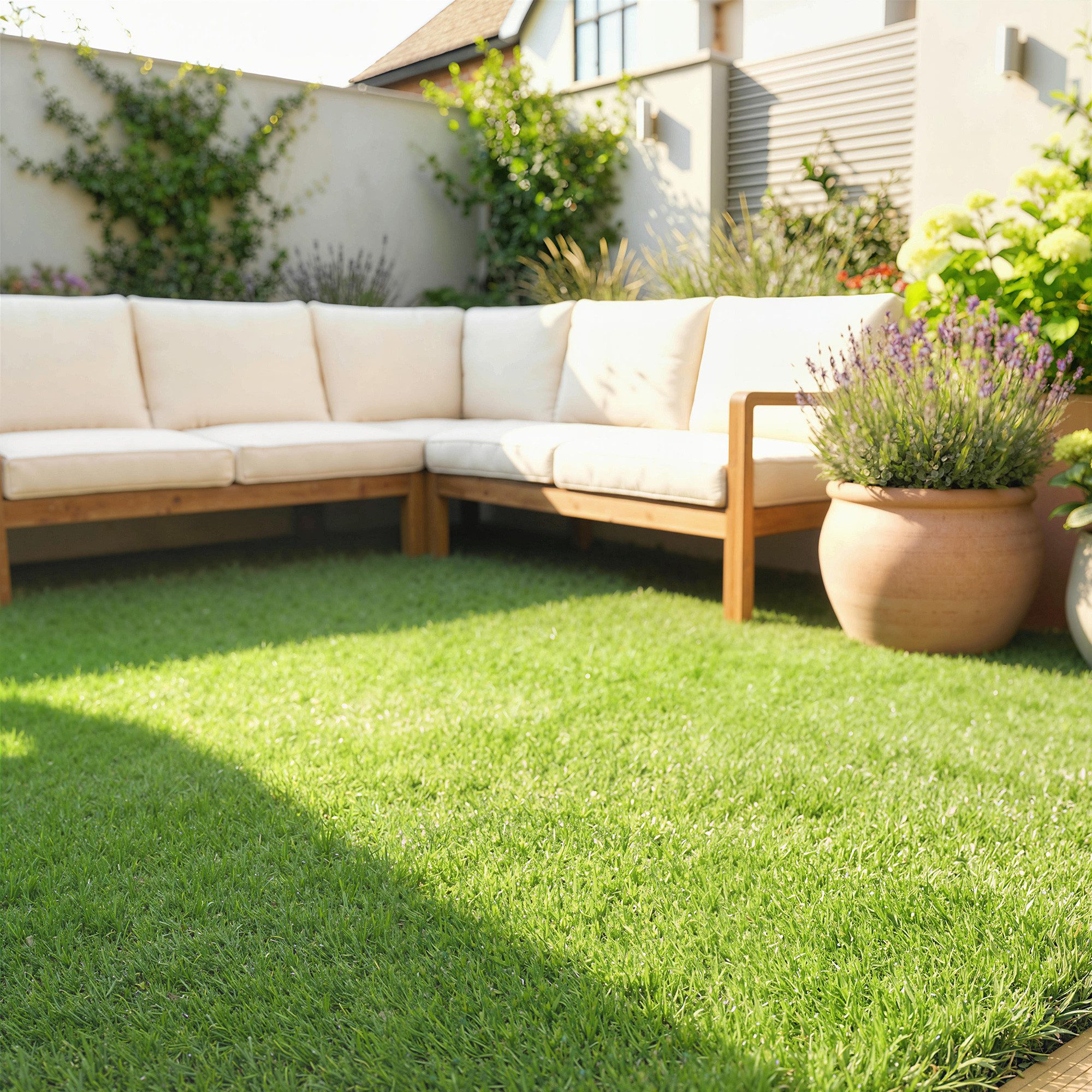 Outsunny Kunstrasen Outdoor Teppich mit 10mm Höhe Wetterfester Rasenteppich, rechteckig, Höhe: 2.5 mm, für Garten Balkon, Terrasse Grün