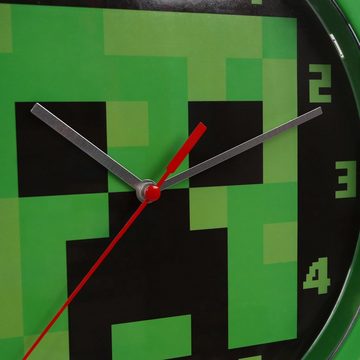 Sarcia.eu Wanduhr Minecraft Grün analoge Wanduhr 25 cm