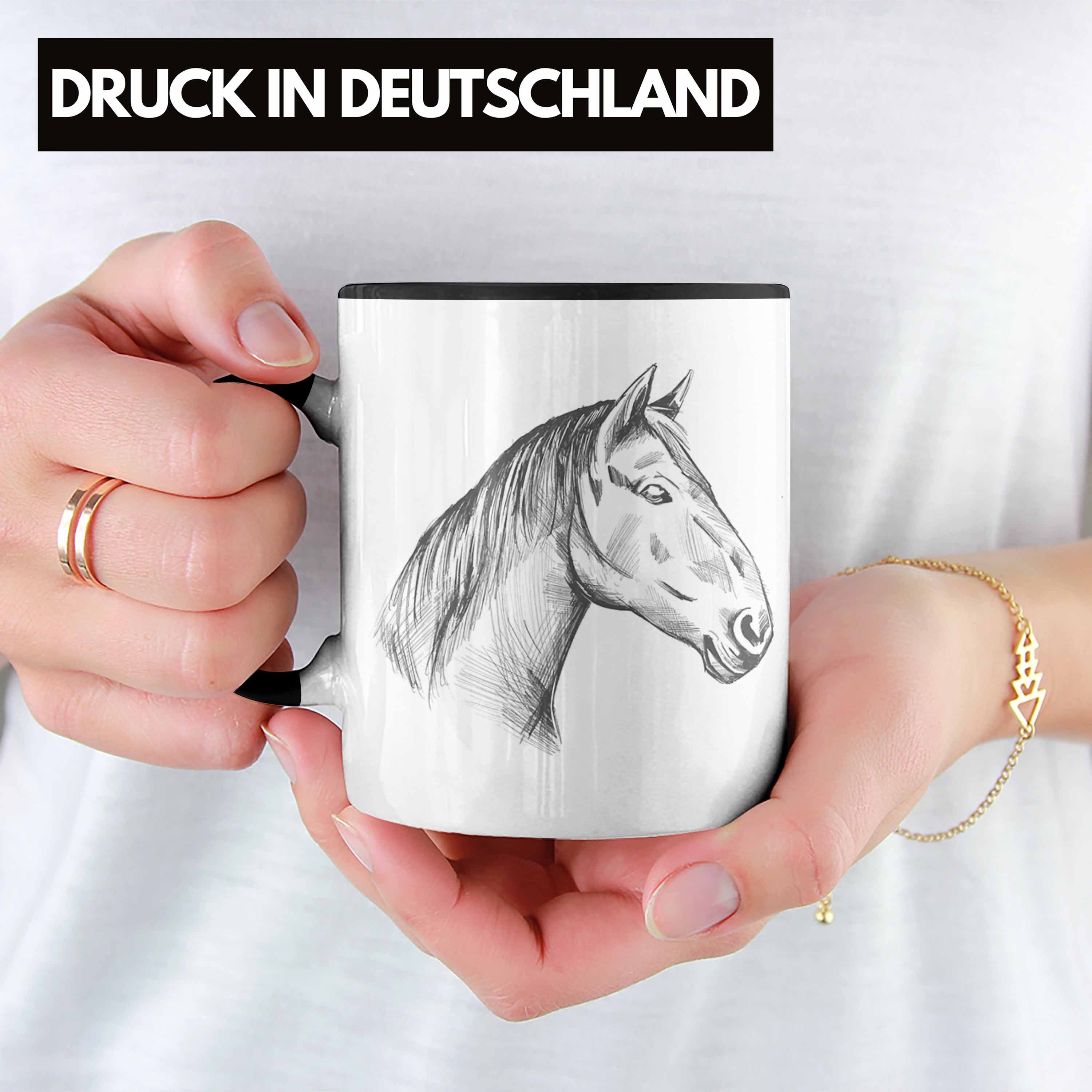 Trendation Reiterin Geschenke Mädchen Lustig Tasse Schwarz Pferdeliebhaber Pferde Pferde Geschenk Tasse