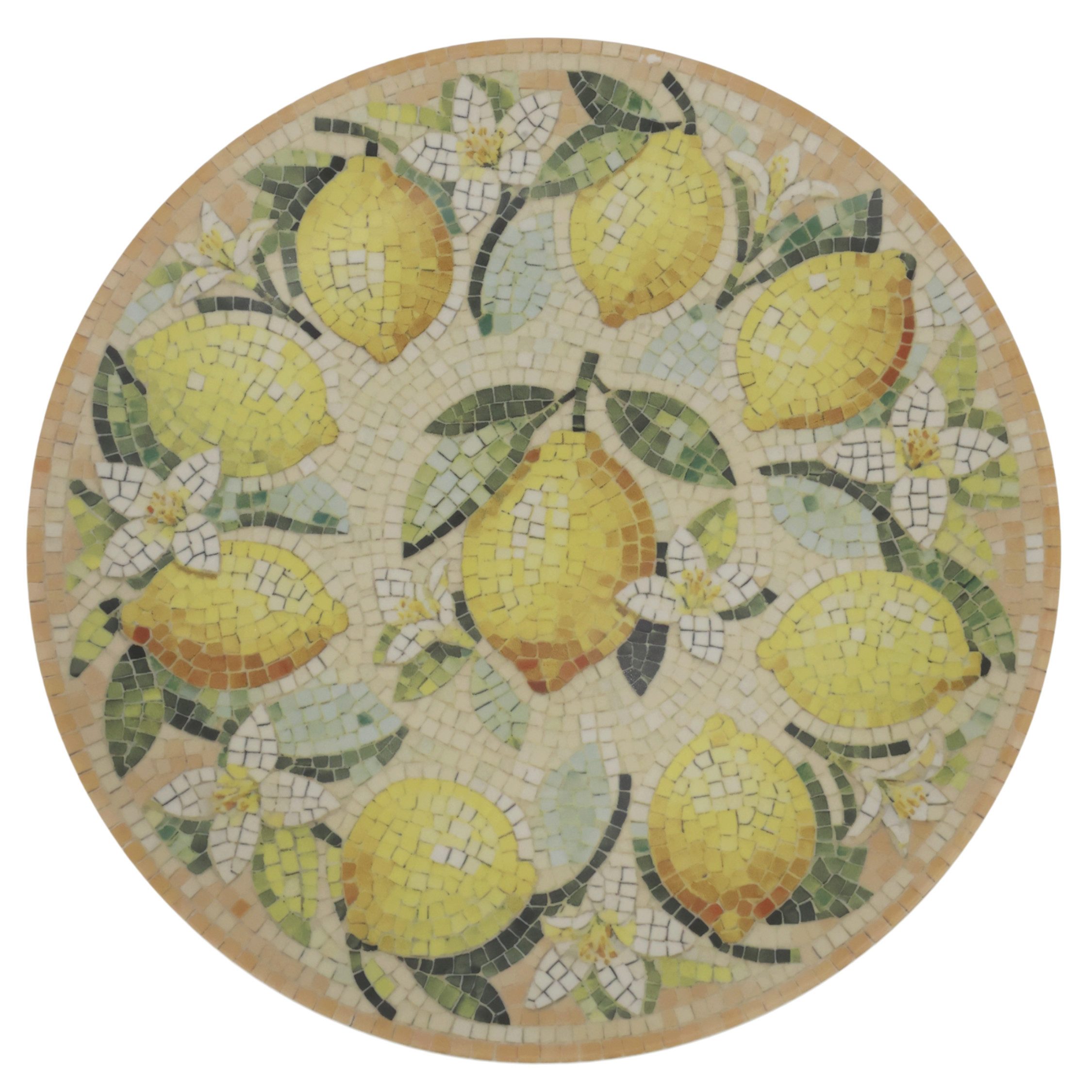 Chic Antique Tablett Chic Antique Chartres Tablett in Mosaik mit Zitronen