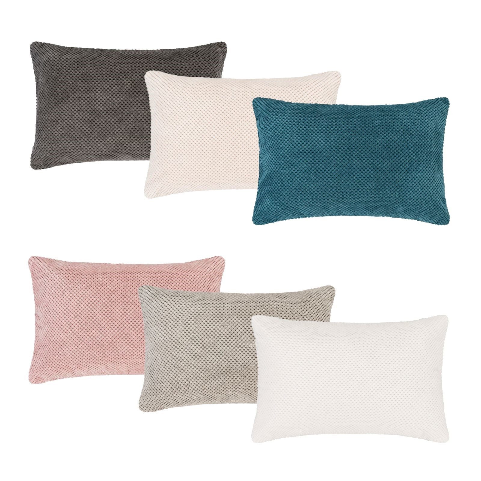 MOON Heimtextilien Kissenhüllen 2er Pack Kissenbezug - Serie Piano, Noppen-Struktur