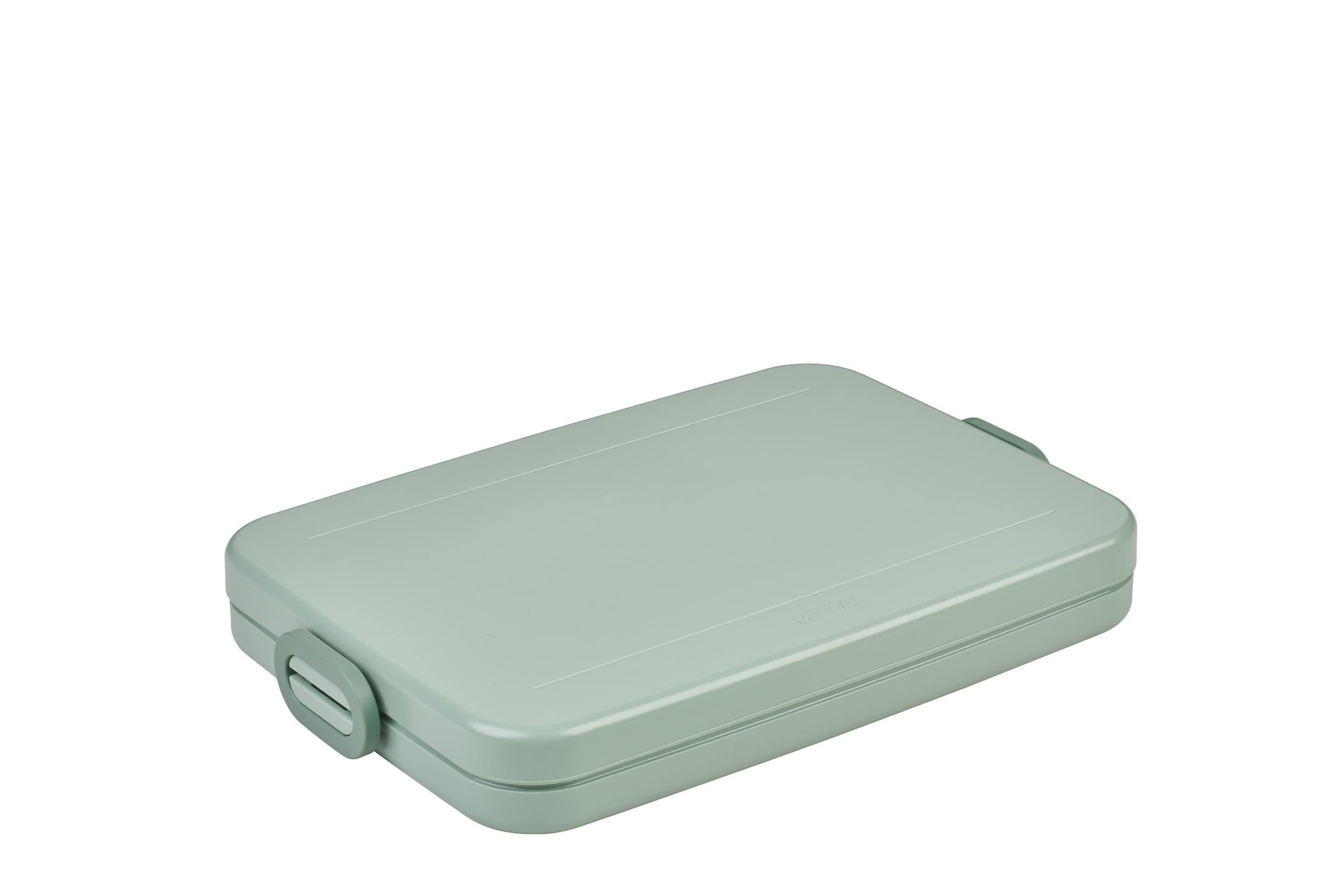 Mepal Lunchbox Brotdose To Go für 4 Brotscheiben mit Unterteilung, Acrylnitril-Butadien-Styrol, Nordic sage, ideal für Erwachsene, Meal Prep Box