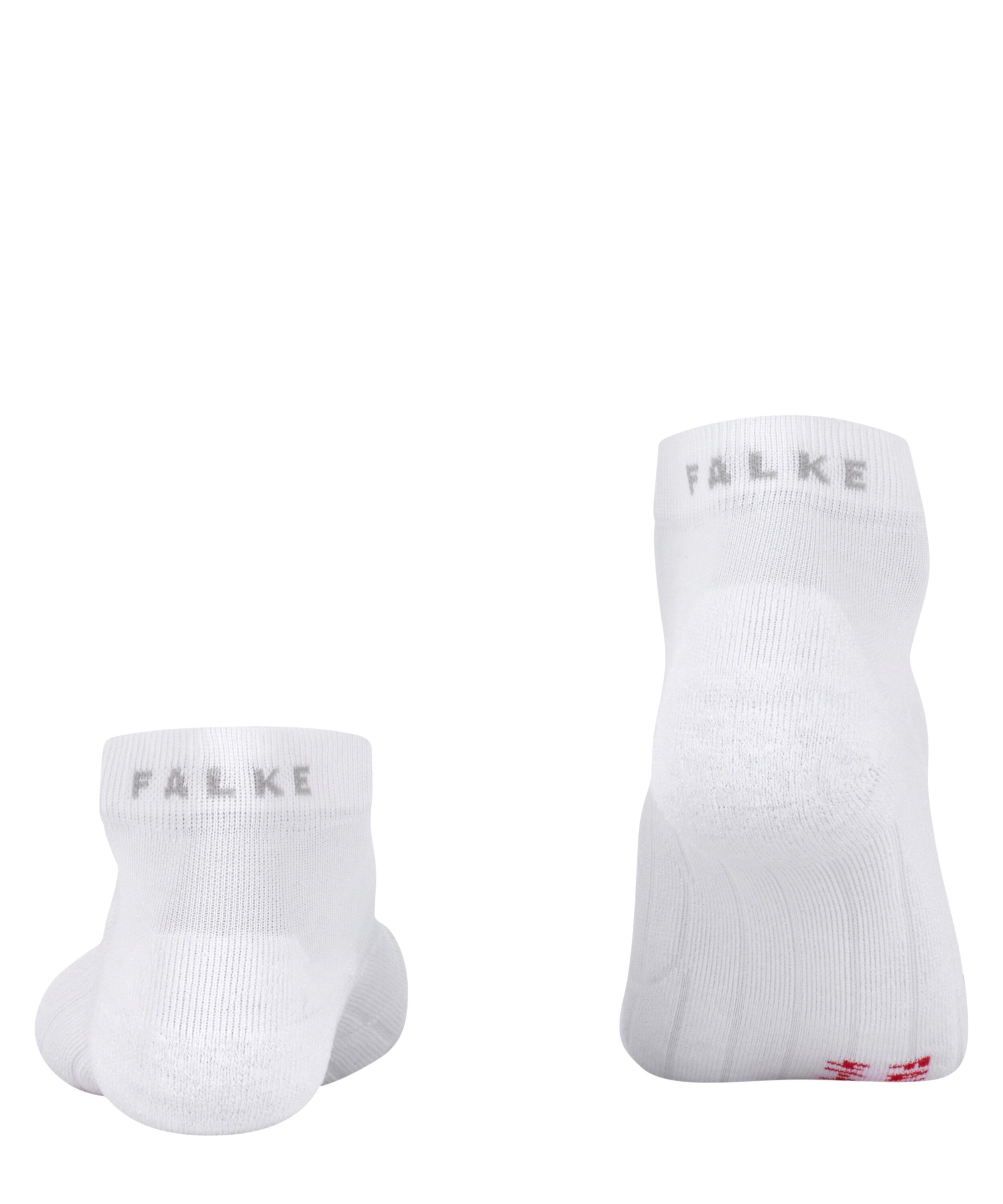 FALKE (1-Paar) mittelstarker Short (2000) Spikeschuhe GO2 Polsterung Sportsocken mit für white