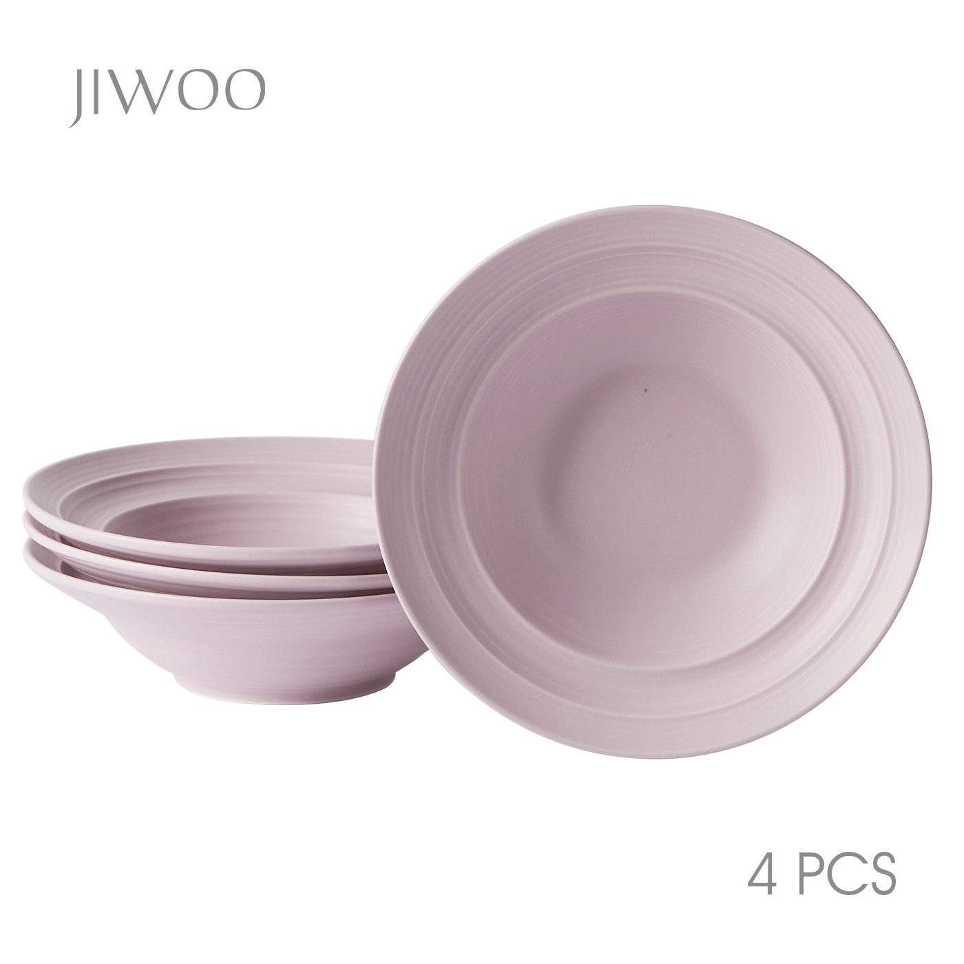 JIWOO Суповая тарелка 4er,Ø22cm,Frühstücksteller,Salatteller,Vorspeisenteller,Pastateller, (4 St), Keramik,Mikrowellen-und spülmaschinenfest,Stapelbares,Luxus,Ø22cm