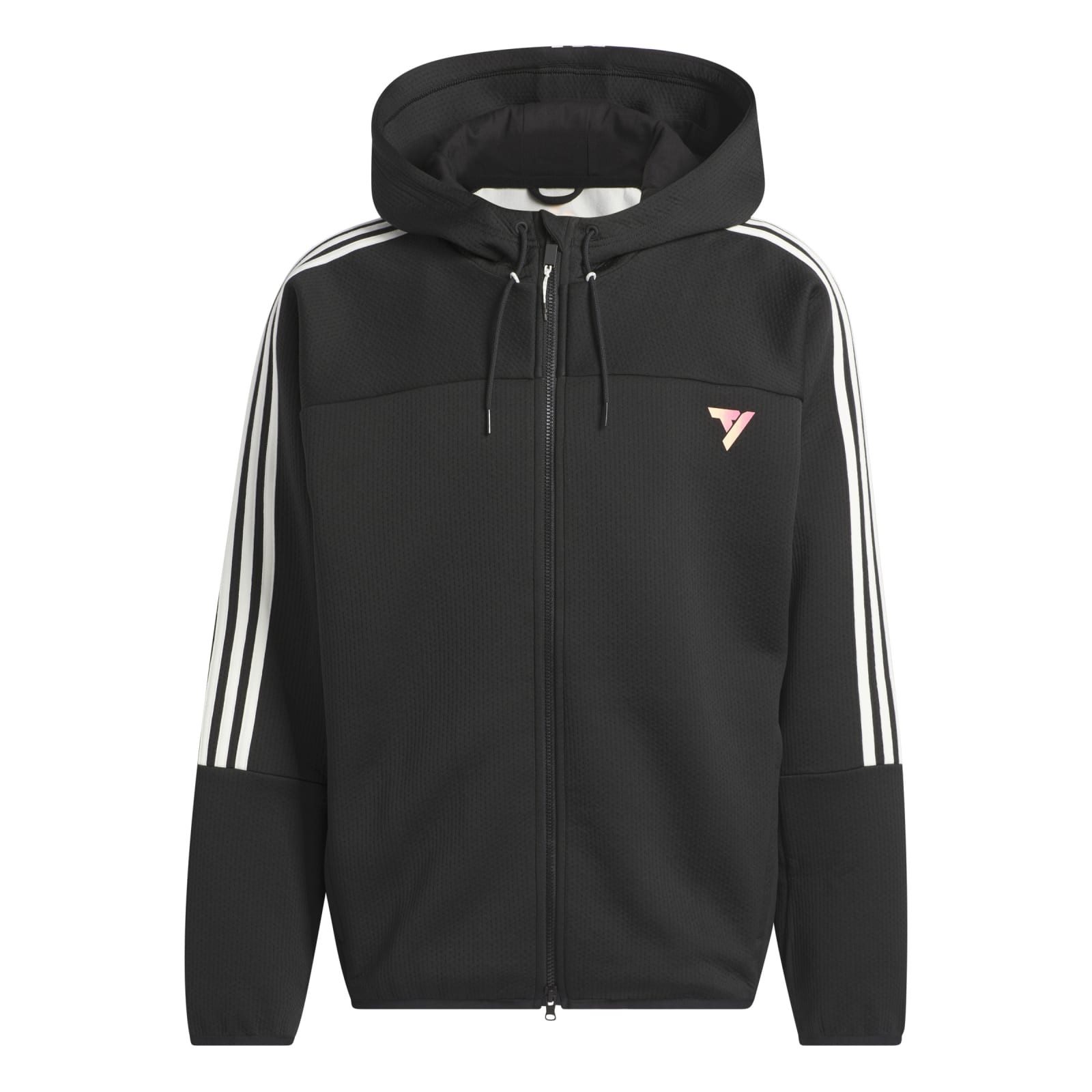 Trainingsjacke Kapuzenjacke Trea Tech (100% Baumwolle) schwarz/weiss Herren