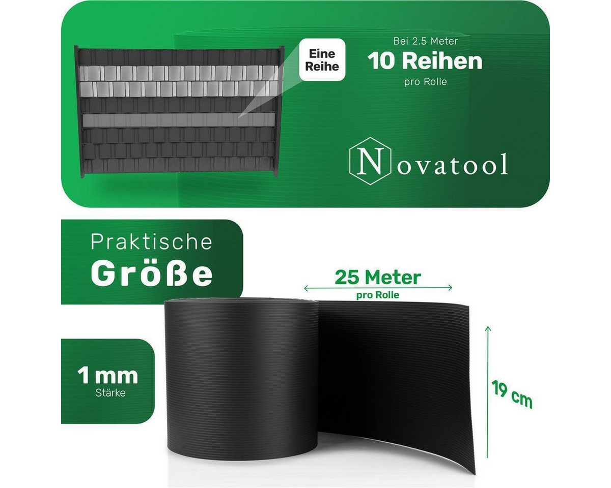 Thumbnail - Novatool Doppelstabmattenzaun -, (5-St), Sichtschutzstreifen-Rollen