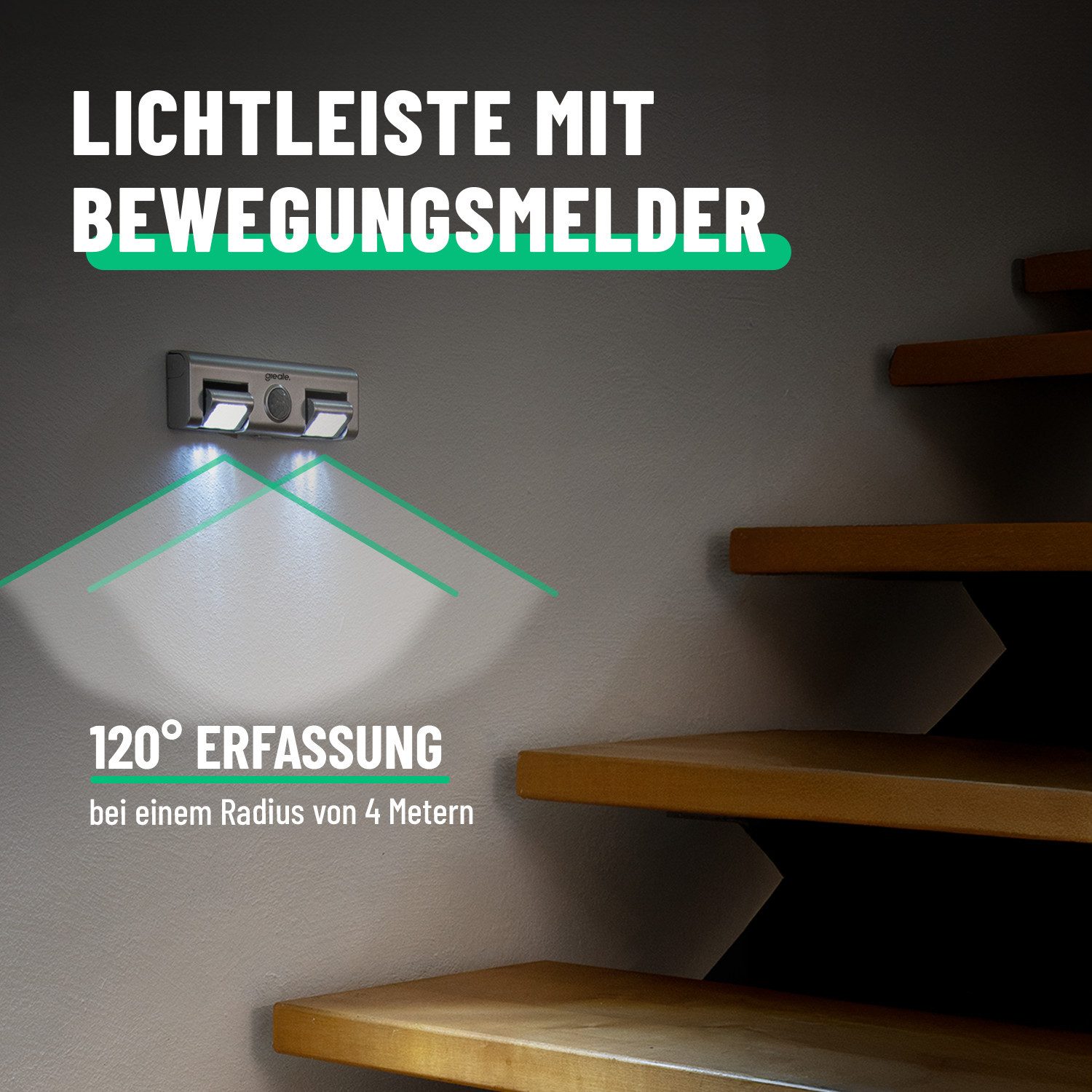 greate. Unterschrankleuchte 2x LED Licht mit Bewegungsmelder & Tageslichtse günstig online kaufen