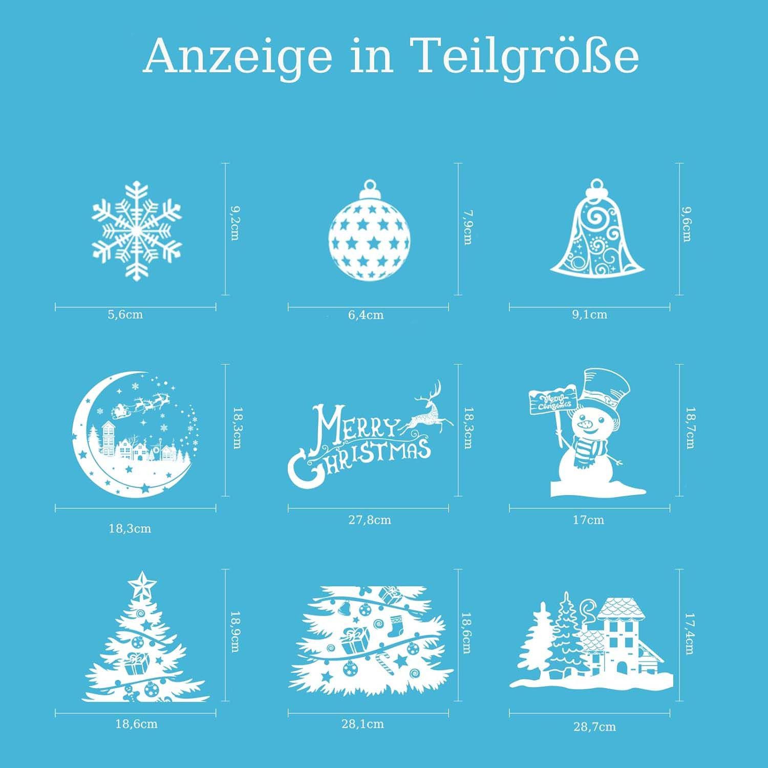 trends for living Fenstersticker 9 selbstklebende Fensterdekorationen für W günstig online kaufen