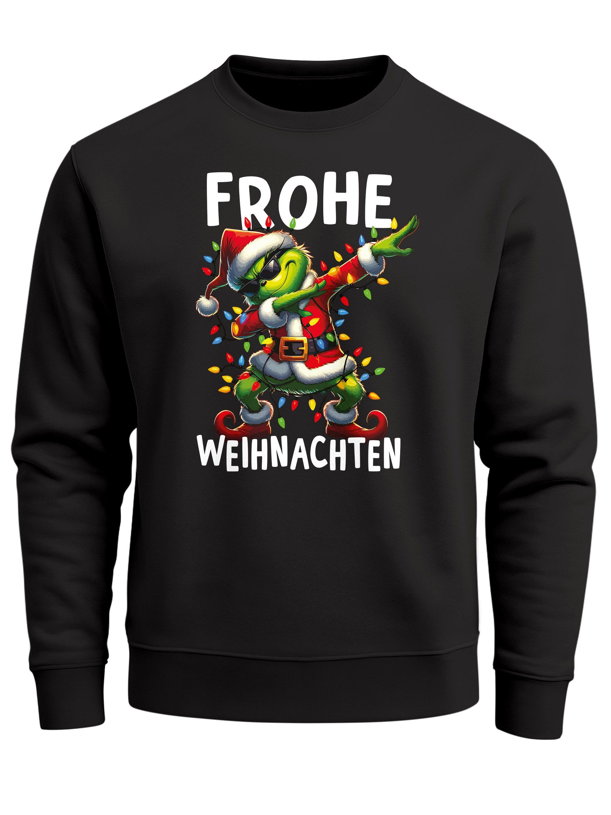 MoonWorks Sweatshirt Sweatshirt Herren Frohe Weihnachten Dabbing Grinch Wei günstig online kaufen