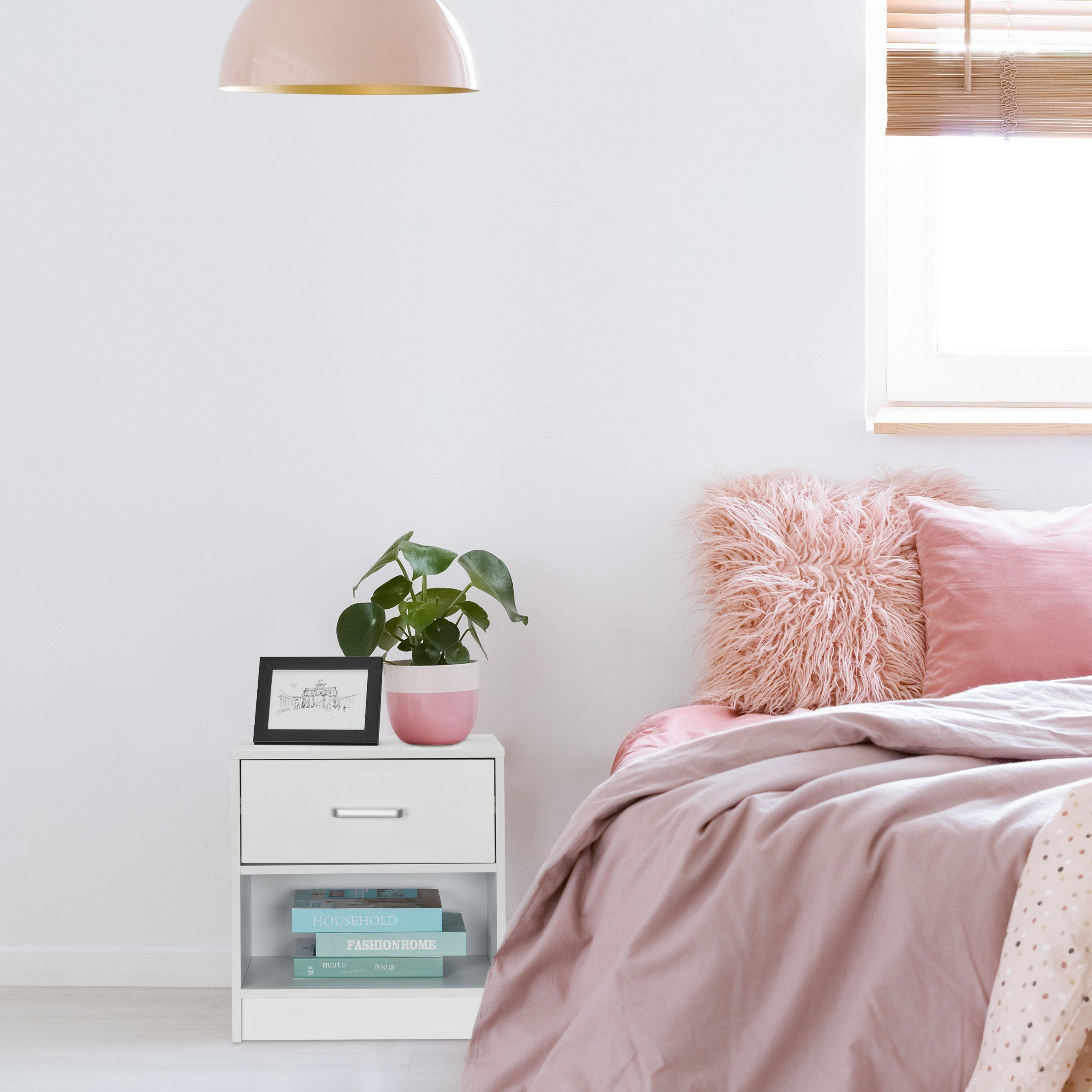 relaxdays Nachttisch mit Schublade günstig online kaufen