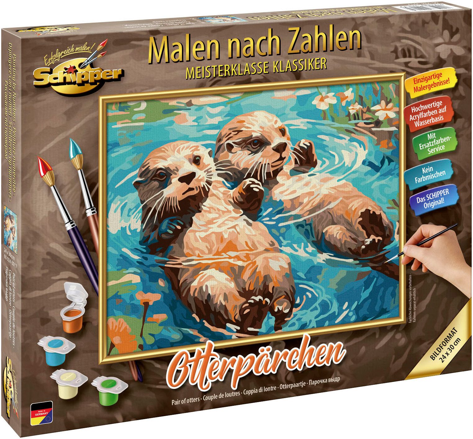 Schipper Malen nach Zahlen Meisterklasse Klassiker, Otterpärchen, Made in Germany