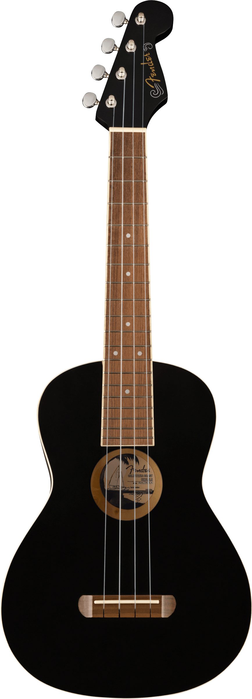 Fender Ukulele Fender Avalon Tenor Uke WN Bk