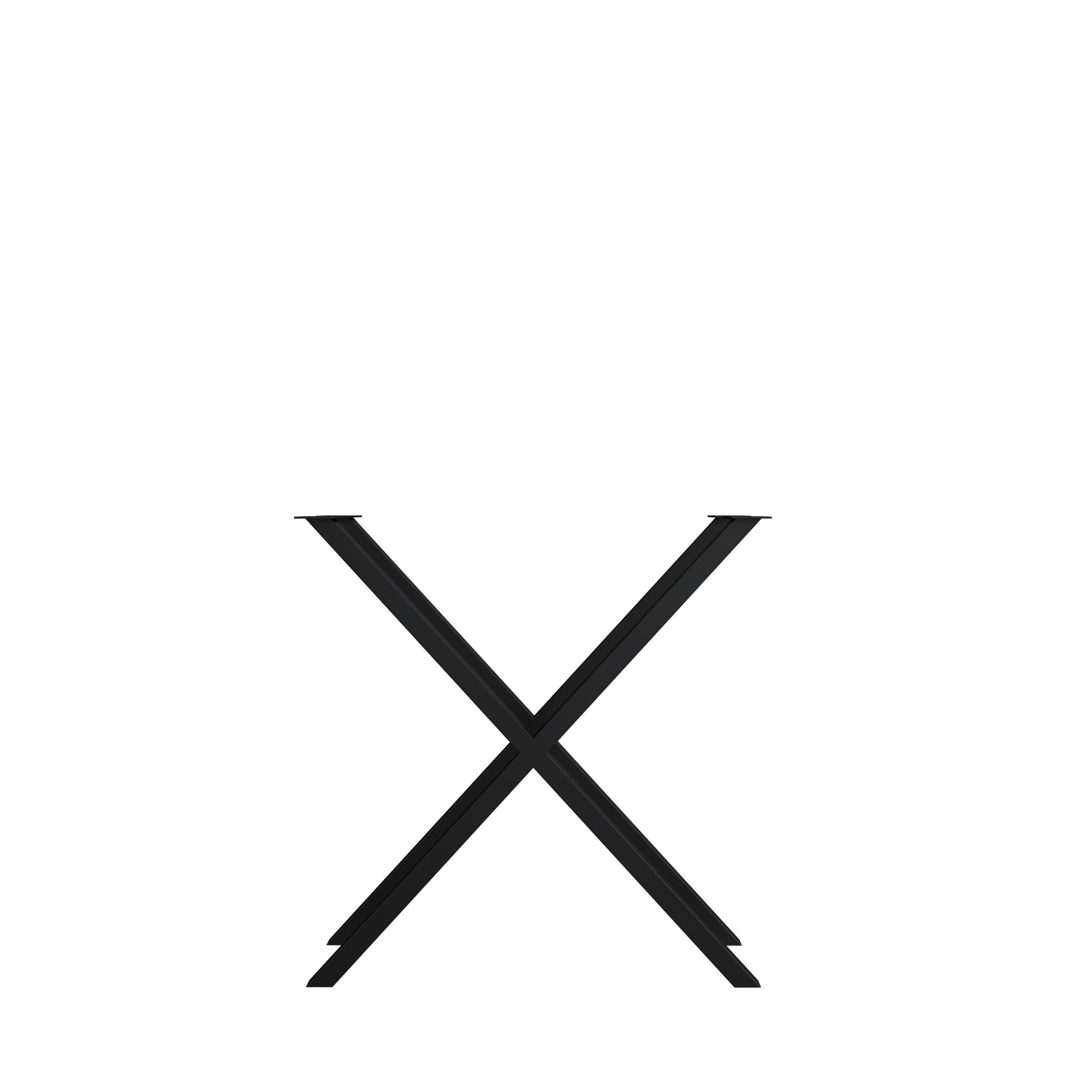 PREISBRECHER Tischgestell TABLES (2er-Set), (2er-Set) X-Form, in schwarz, Metall - 71x72x19,2cm (BxHxT)