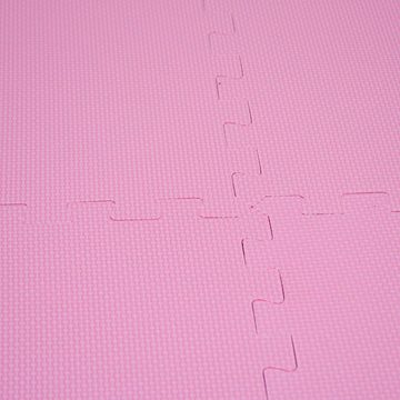 LittleTom Puzzlematte 18 Teile Baby Kinder Puzzlematte ab Null 30 x 30cm, pink beige Kindermatte